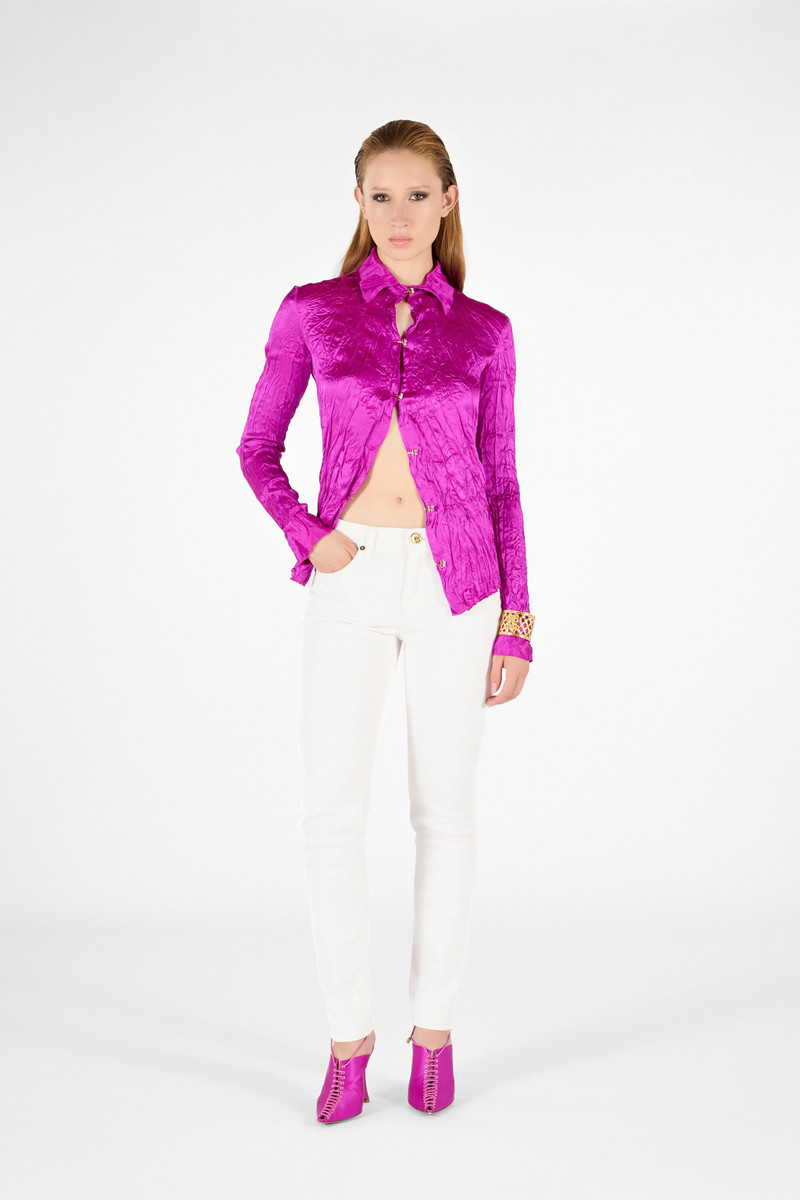 Roberto Cavalli Solid Color Structured Shirt outlook