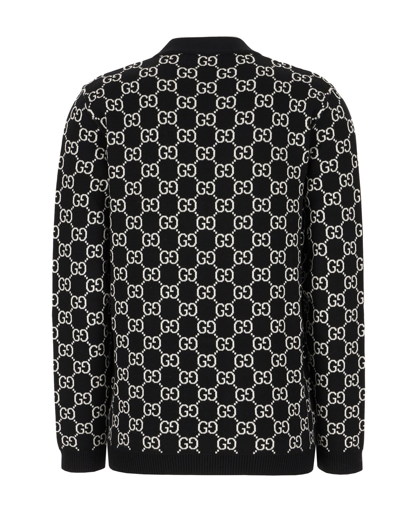 Embroidered Stretch Wool Blend Reversible Cardigan - 2