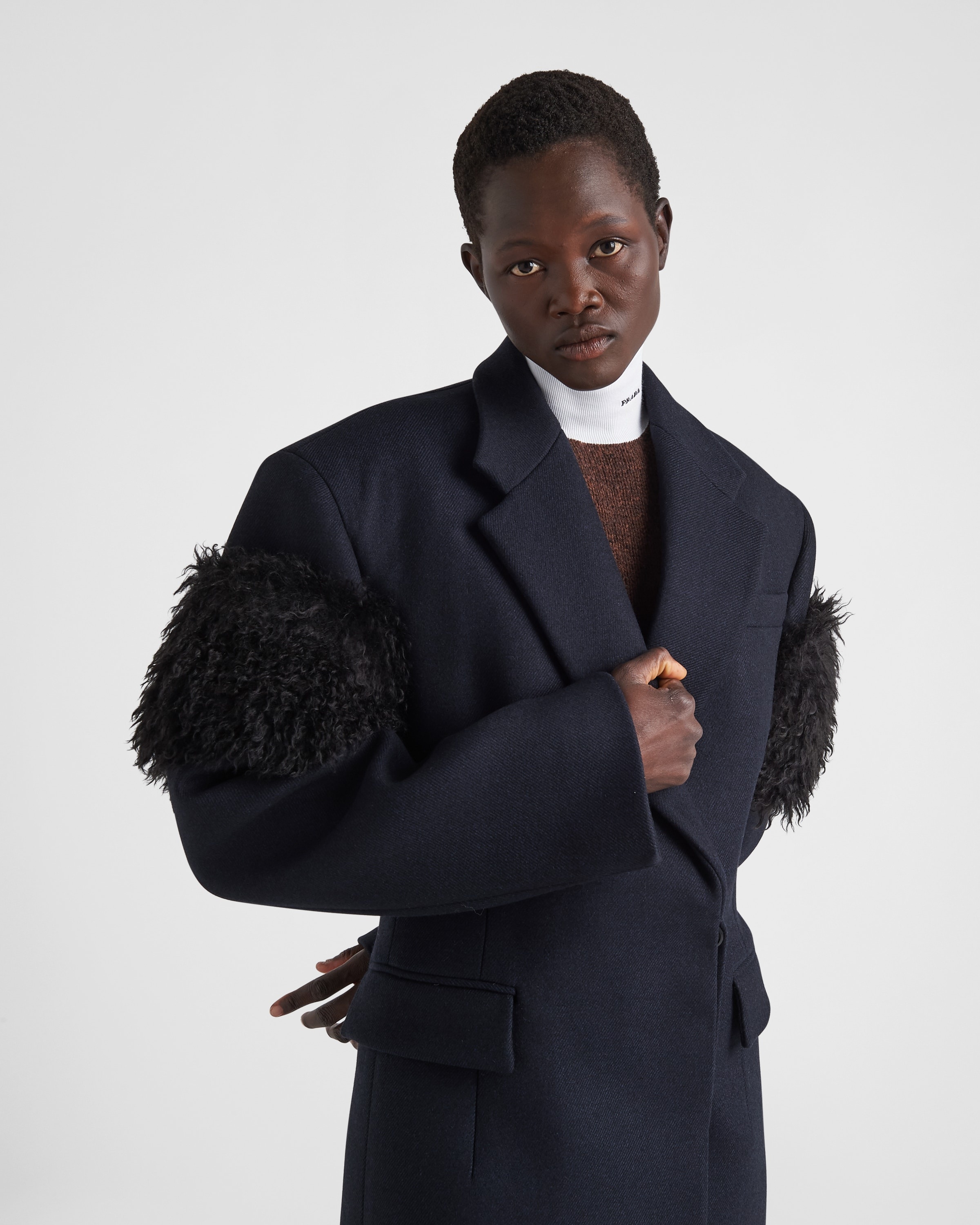 Double-breasted cloth and aspen coat - 3