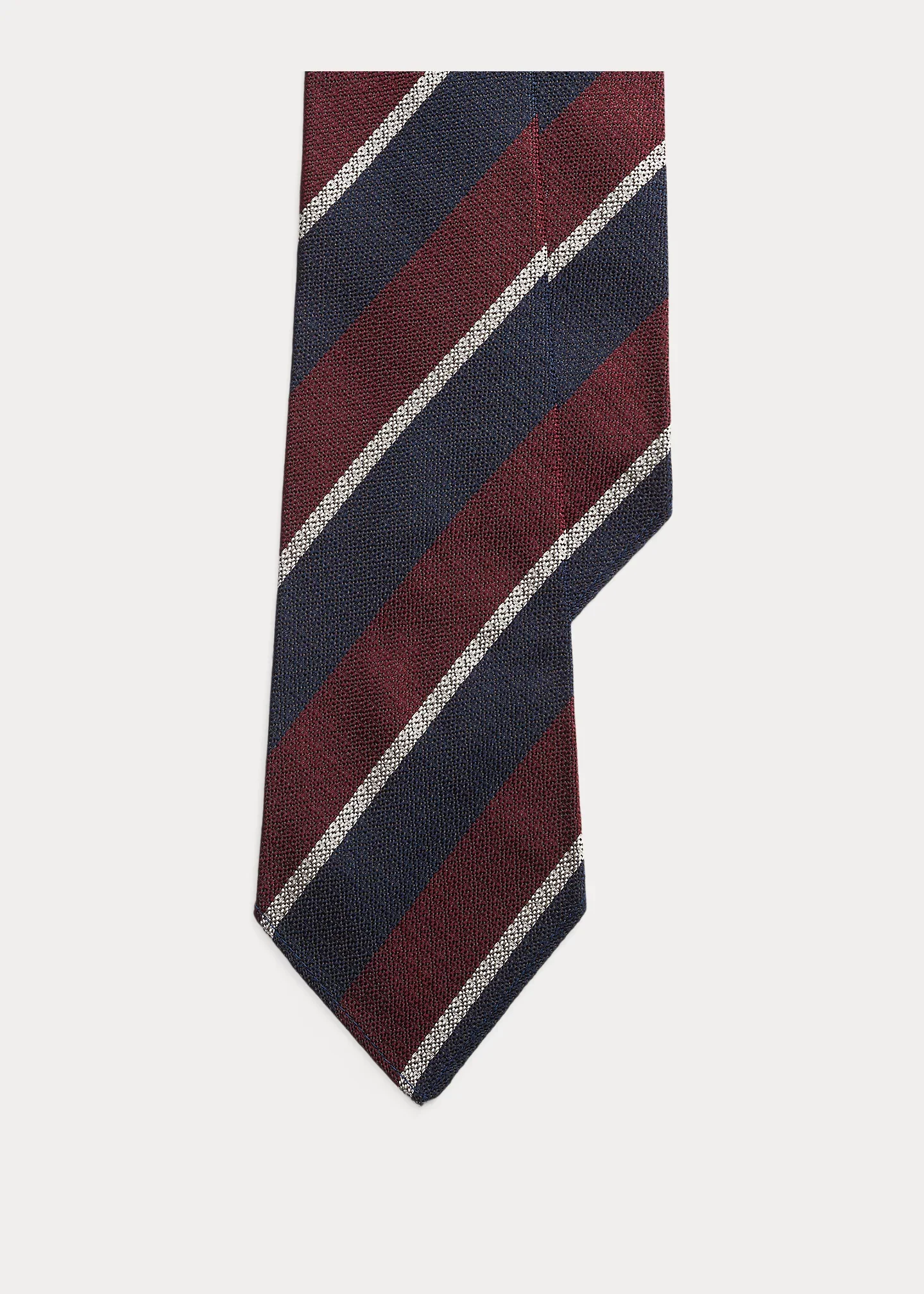 Vintage-Inspired Striped Silk Tie - 1