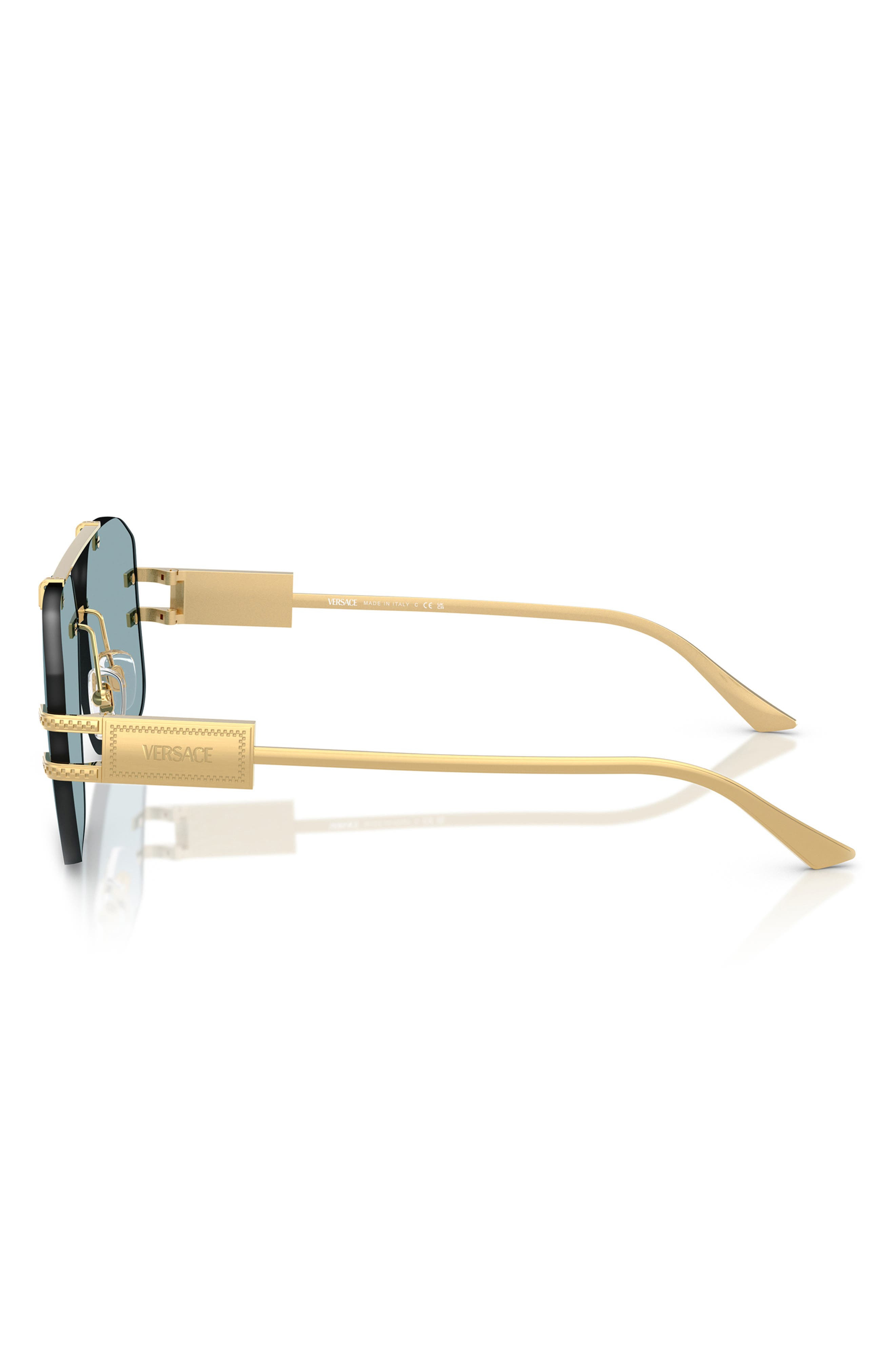 Versace 60mm Rectangular Sunglasses in Gold at Nordstrom - 3
