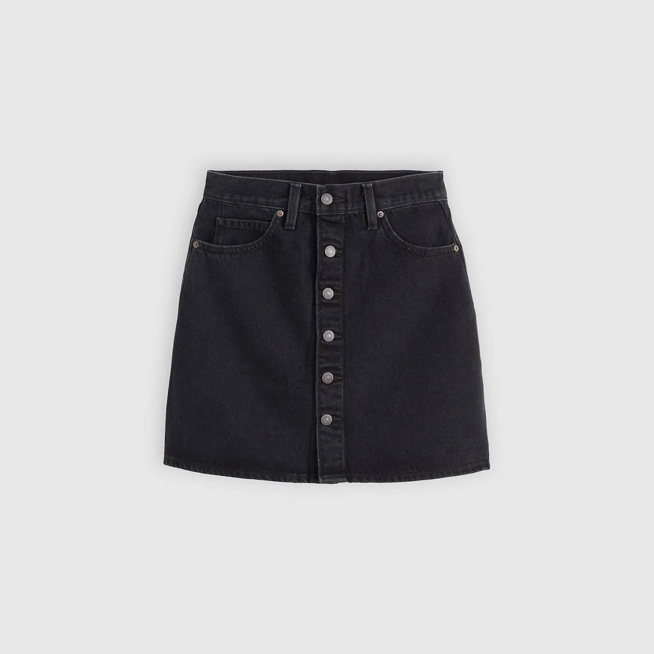 RETRO BUTTON FRONT SKIRT - 1