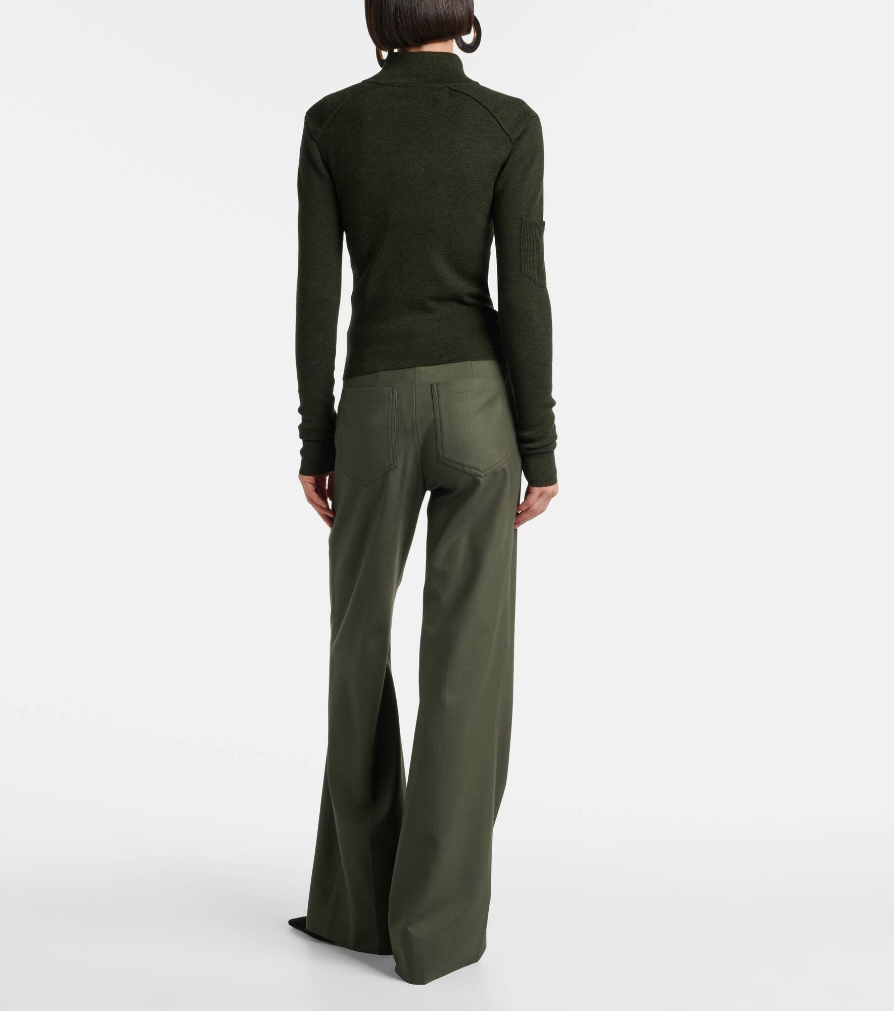 Wool-blend zip-up sweater - 3