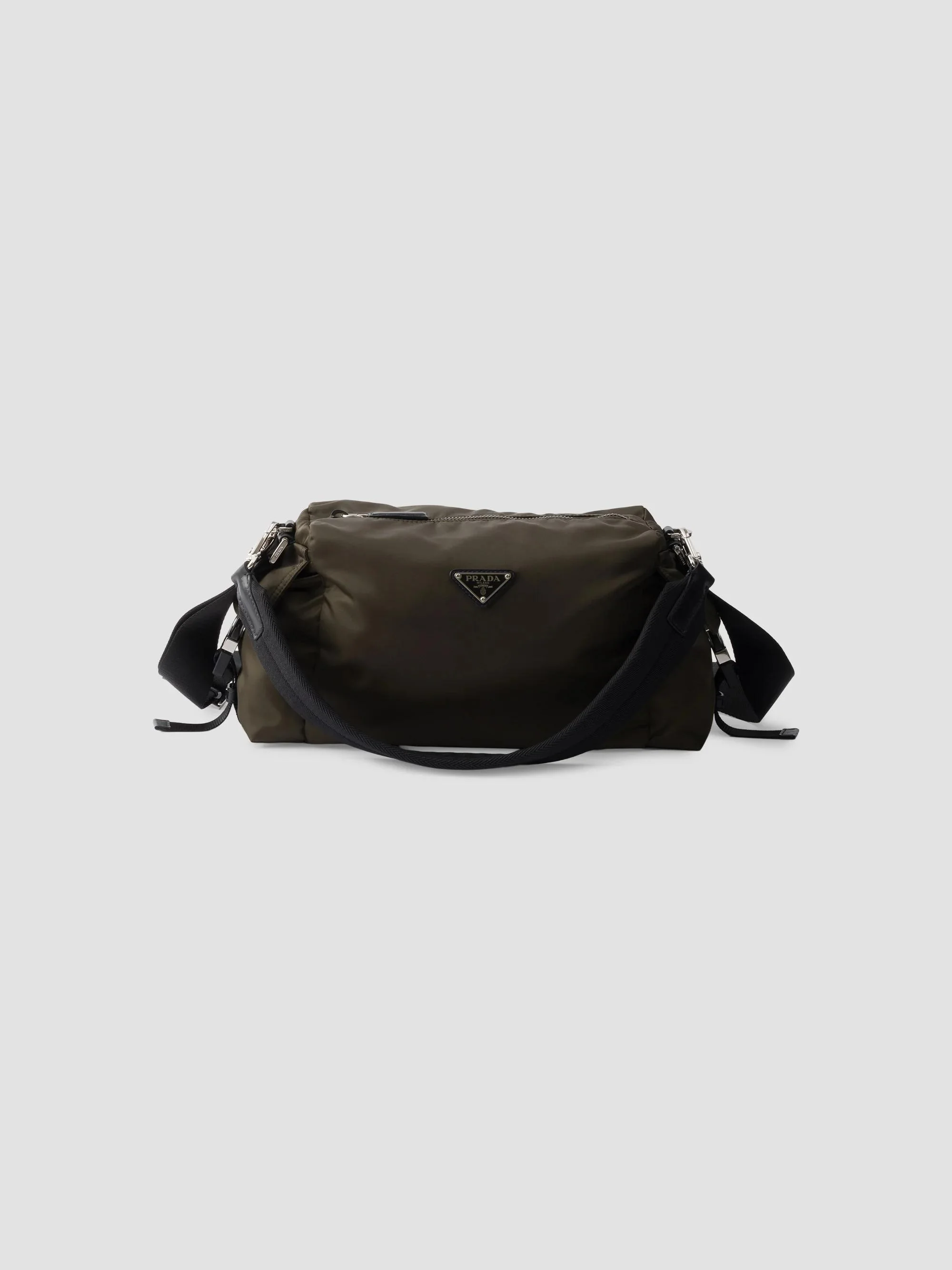Men's Explore Re-Nylon and Leather Bag - Green - 1
