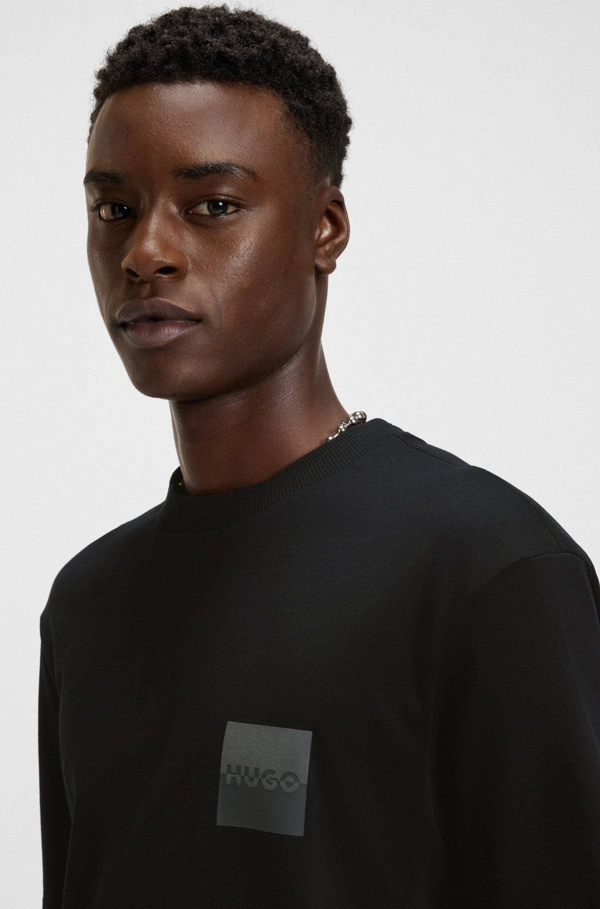 RELAXED-FIT T-SHIRT IN COTTON WITH SPLIT LOGOS - 3