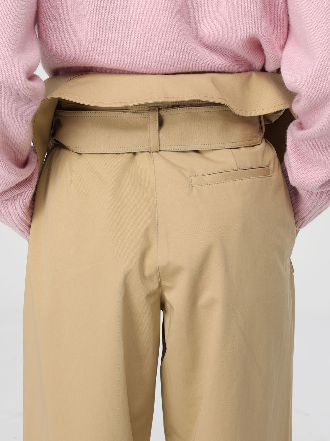 パンツ JW ANDERSON Woman Pants Beige TR0394PG1684 132 JW Anderson fold-over wide-leg Trousers | Neutrals | FARFETCH
