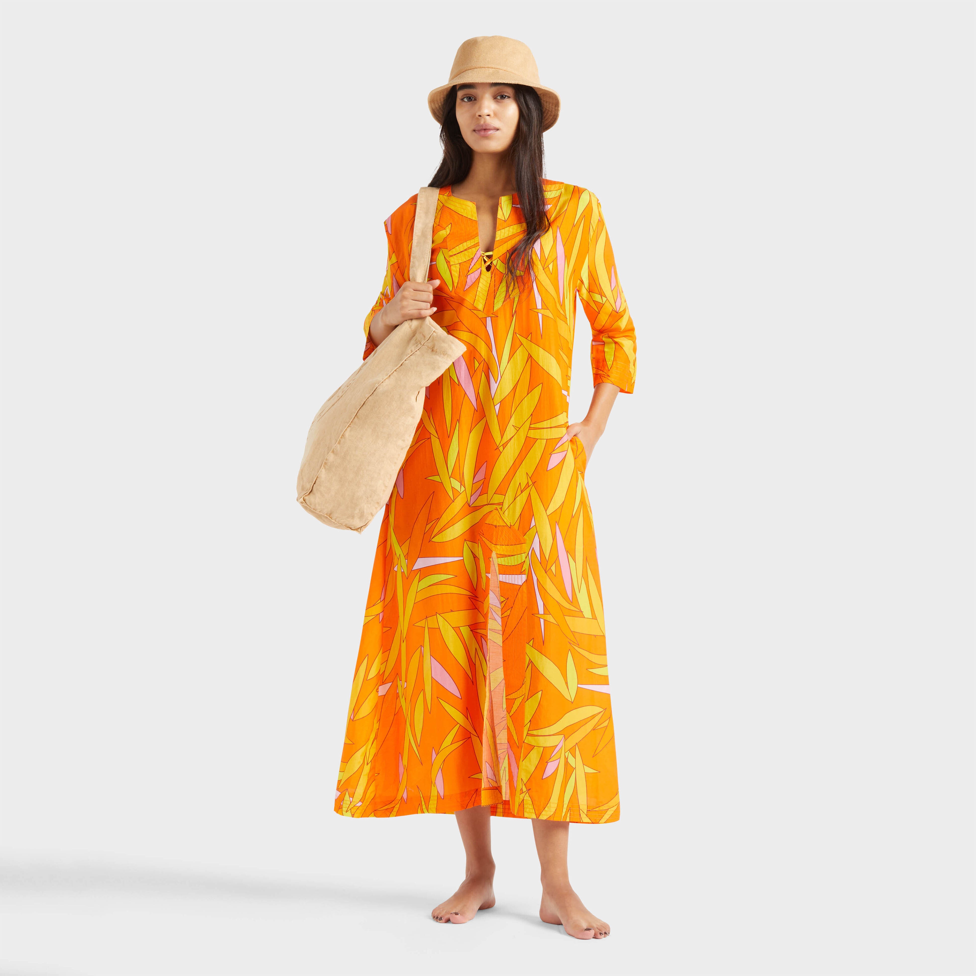 Women Cotton and Silk Kaftan Madrague - 5