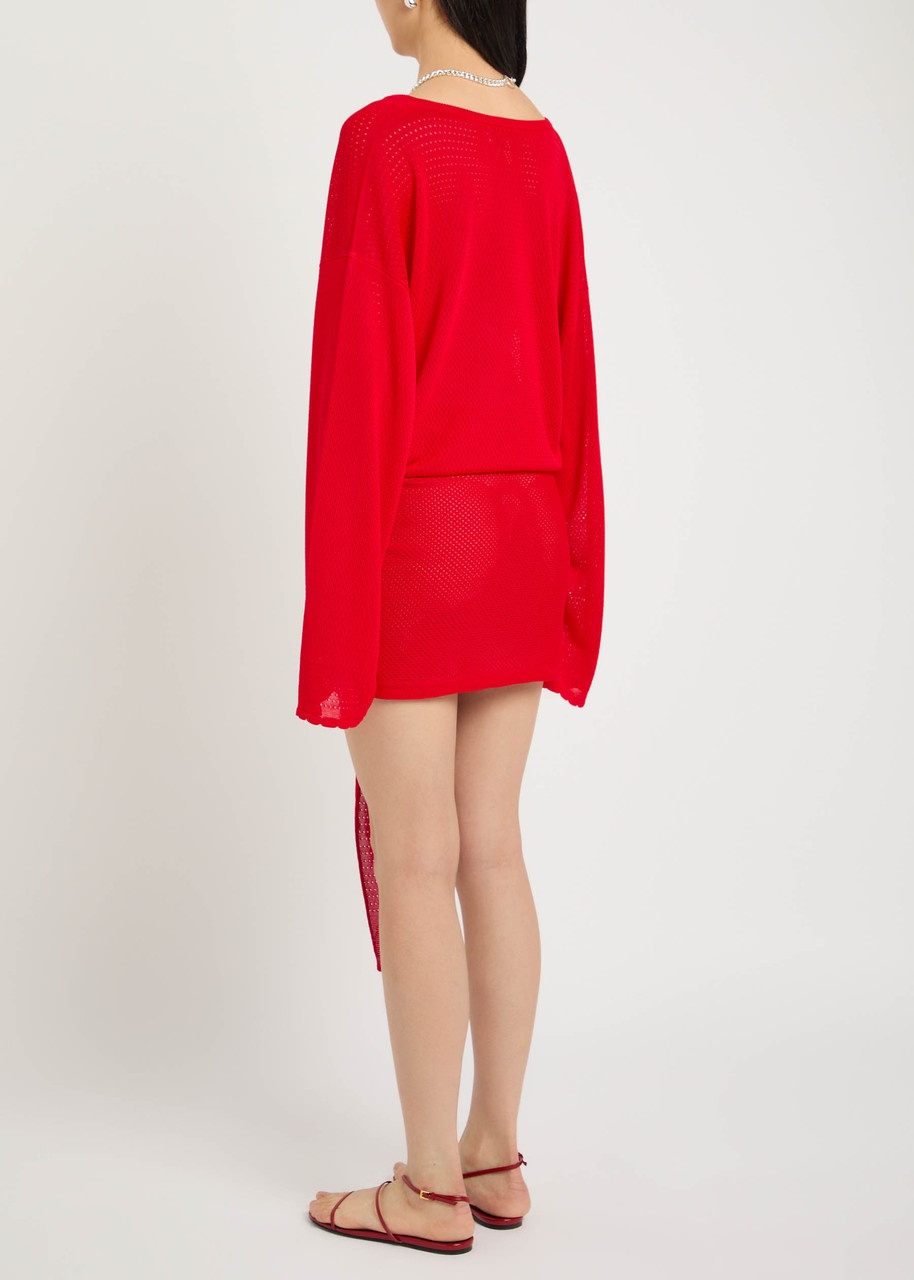 The Attico Pointelle Knit Mini Dress - 3