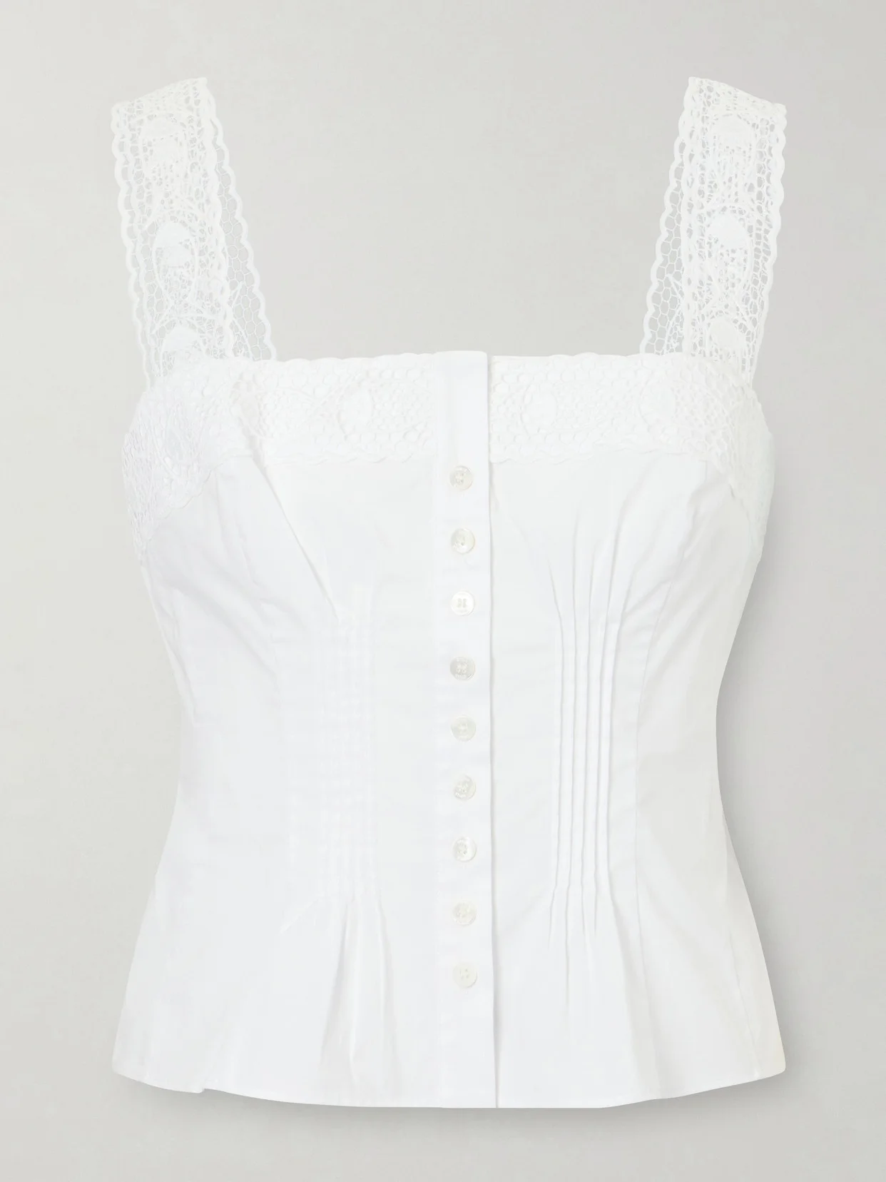 + Da Adolfo Matilde Cotton-blend Tank - 1