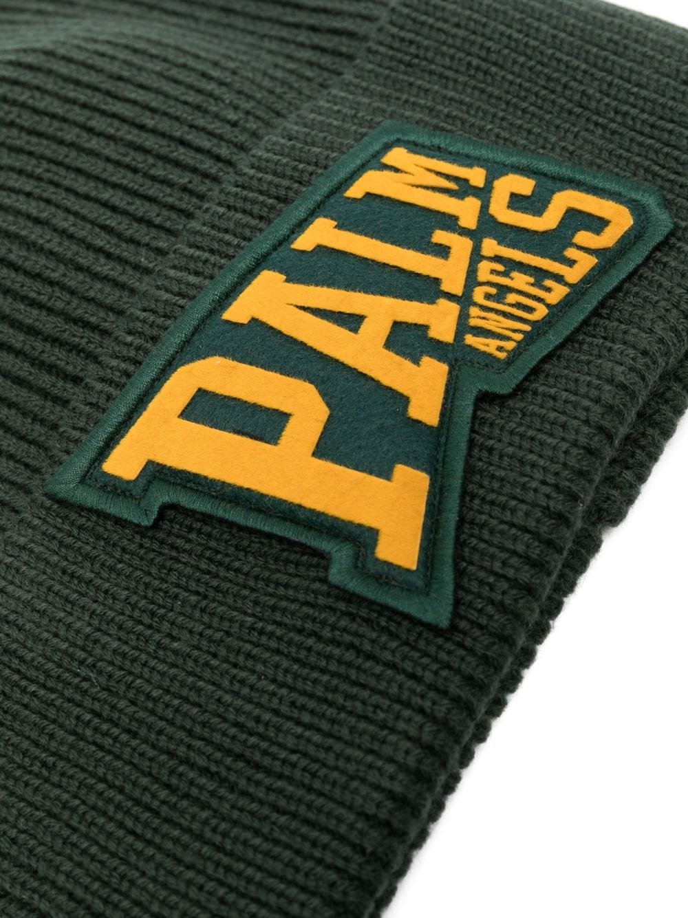 logo-patch wool beanie - 2