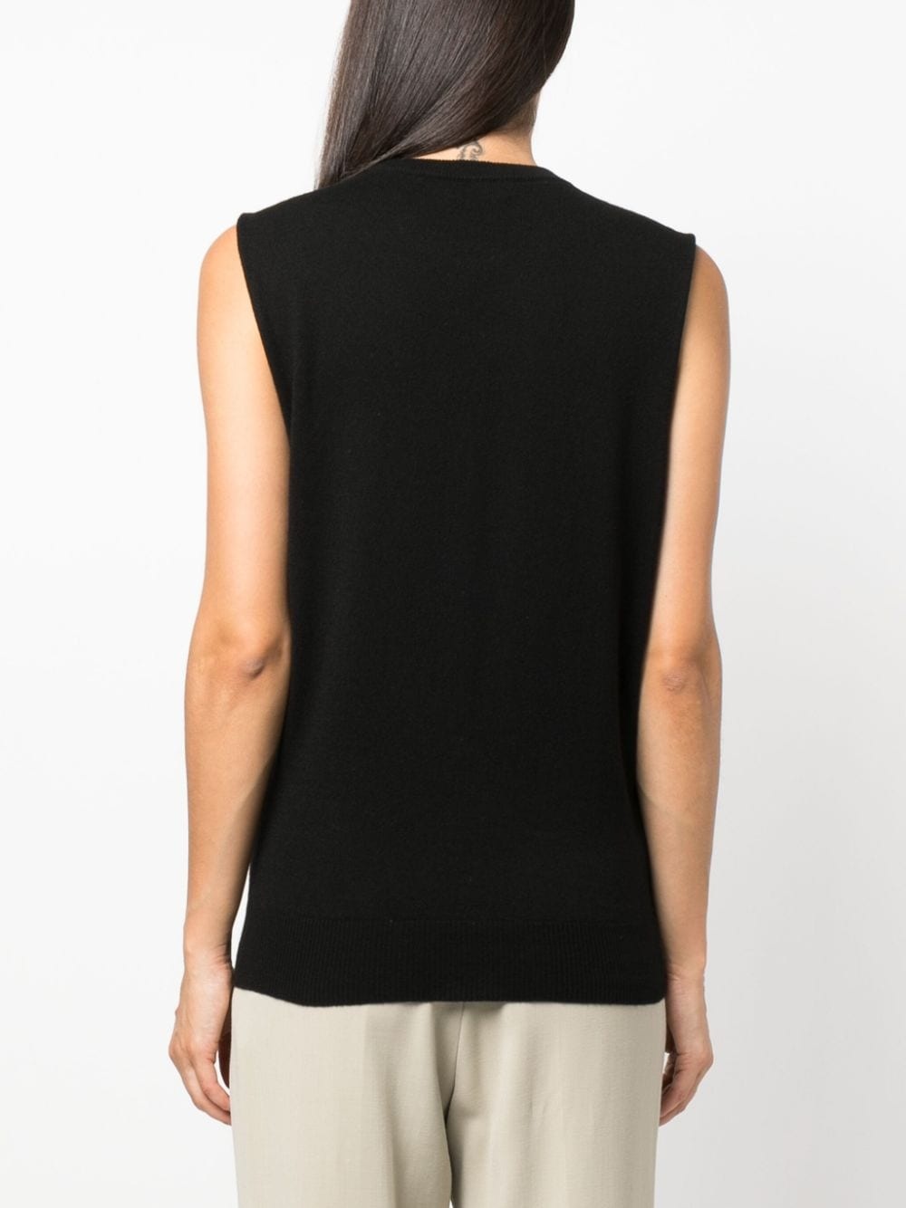 sleeveless cashmere top - 4