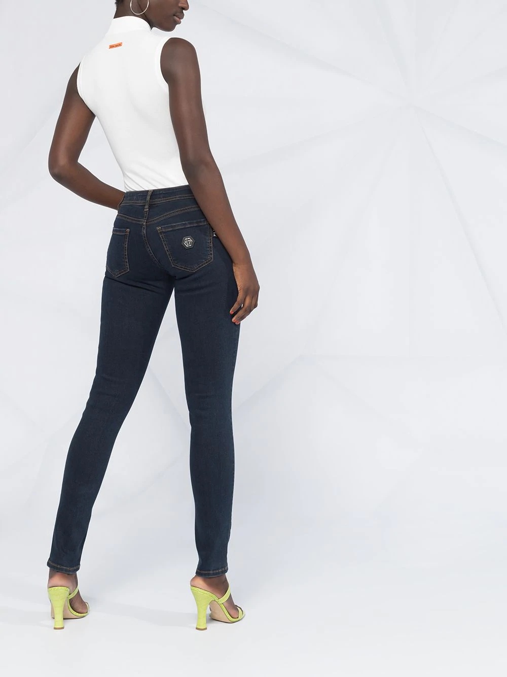 high rise slim-fit jeans - 6