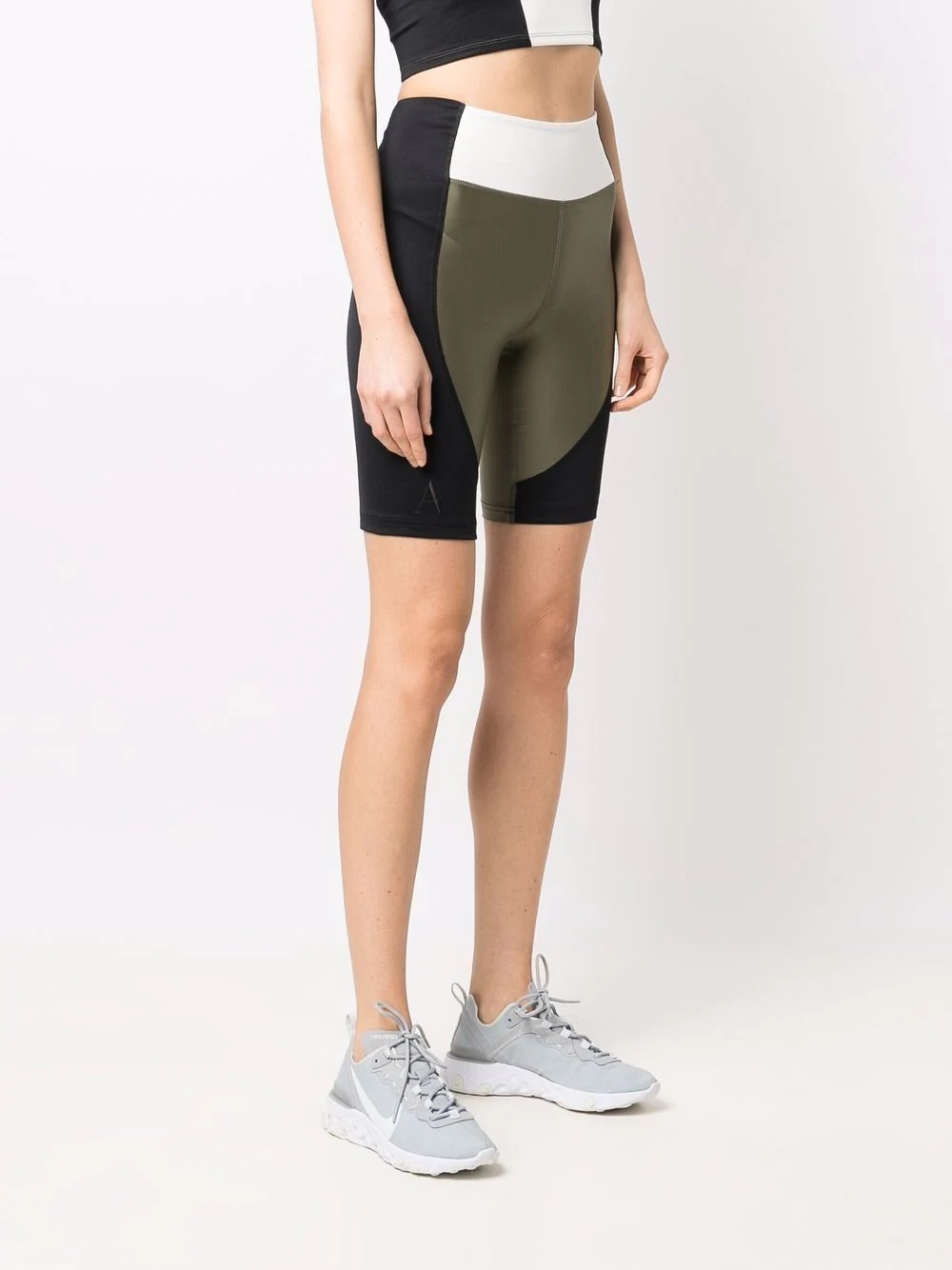 colour-block cycling shorts - 3