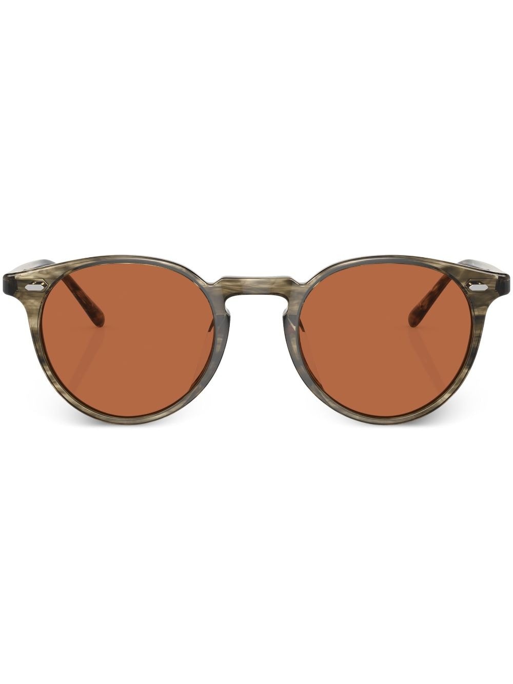 round-frame tinted-lenses sunglasses - 1