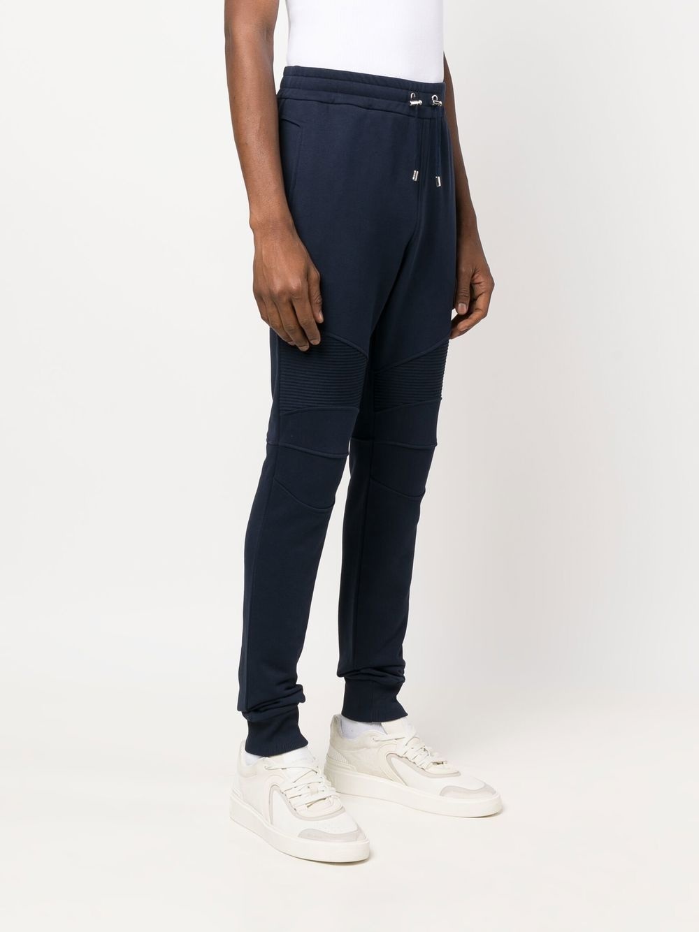 ribbed drawstring track pants - 3