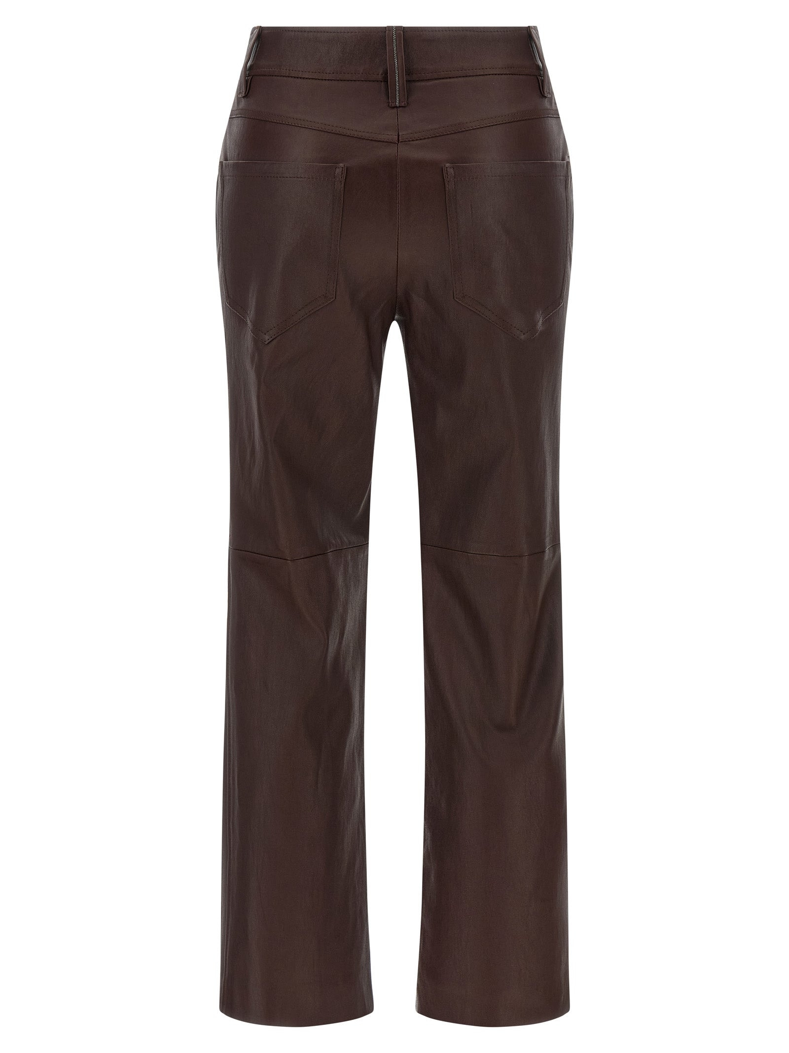 Square Cigarette Pants Brown - 2