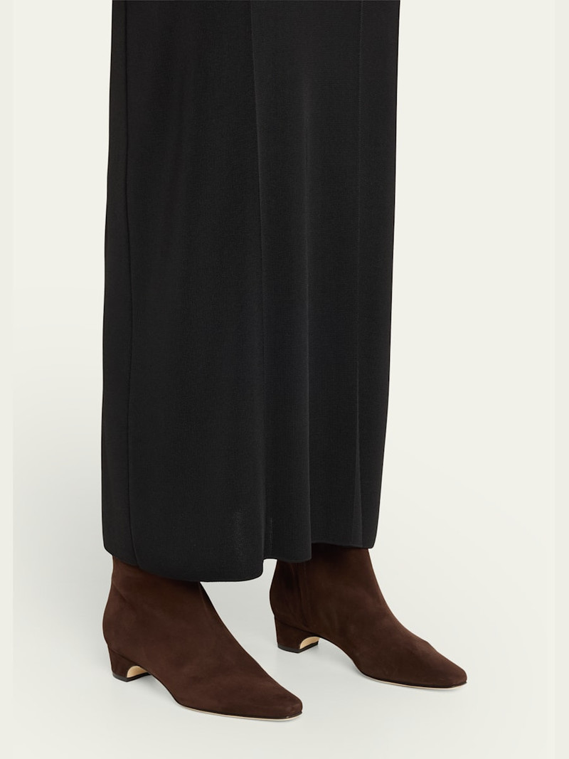 Manolo Blahnik Tolarc Suede Zip Ankle Booties outlook