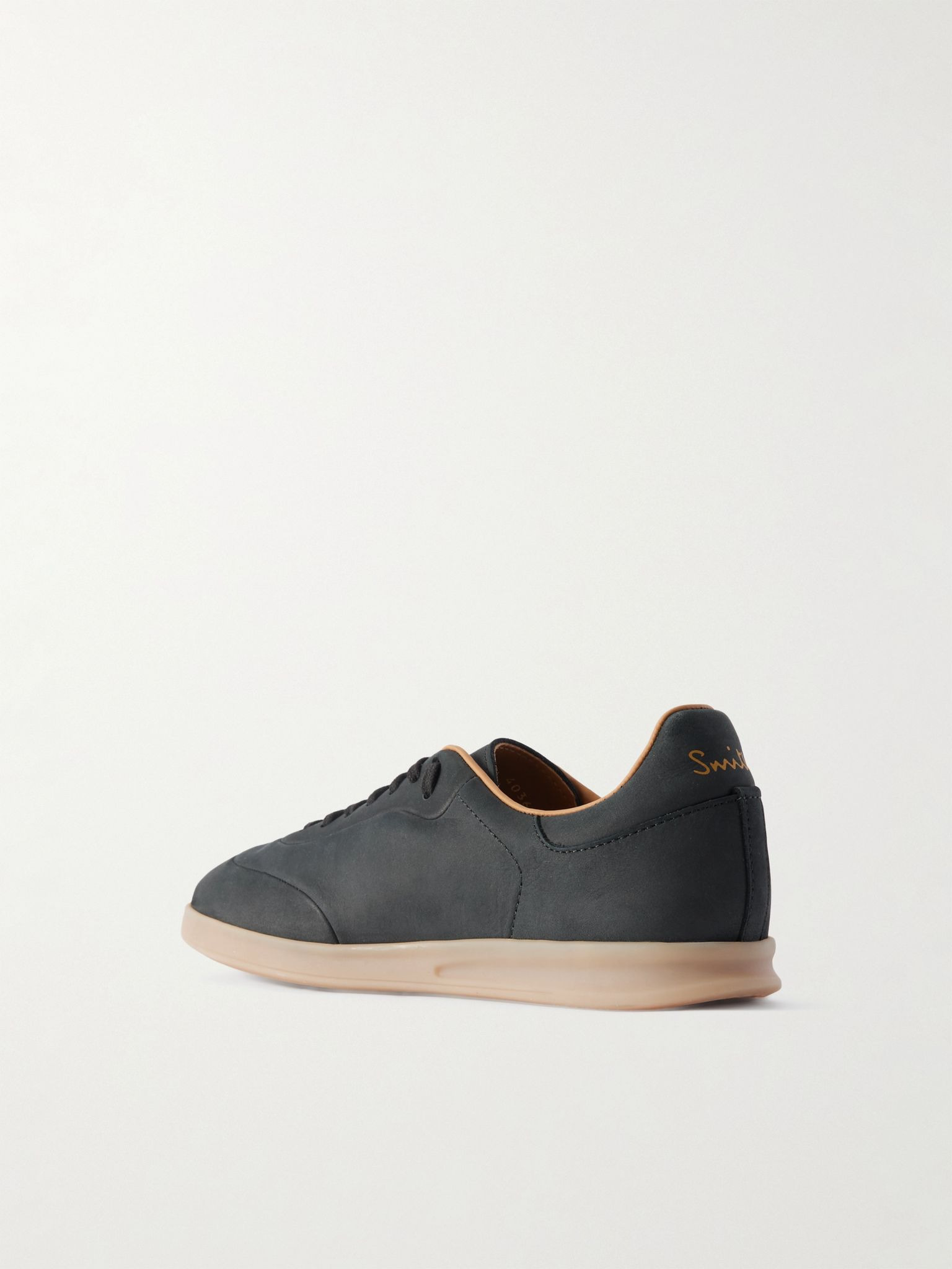 Bailey Logo-Embossed Nubuck Sneakers Black - 4