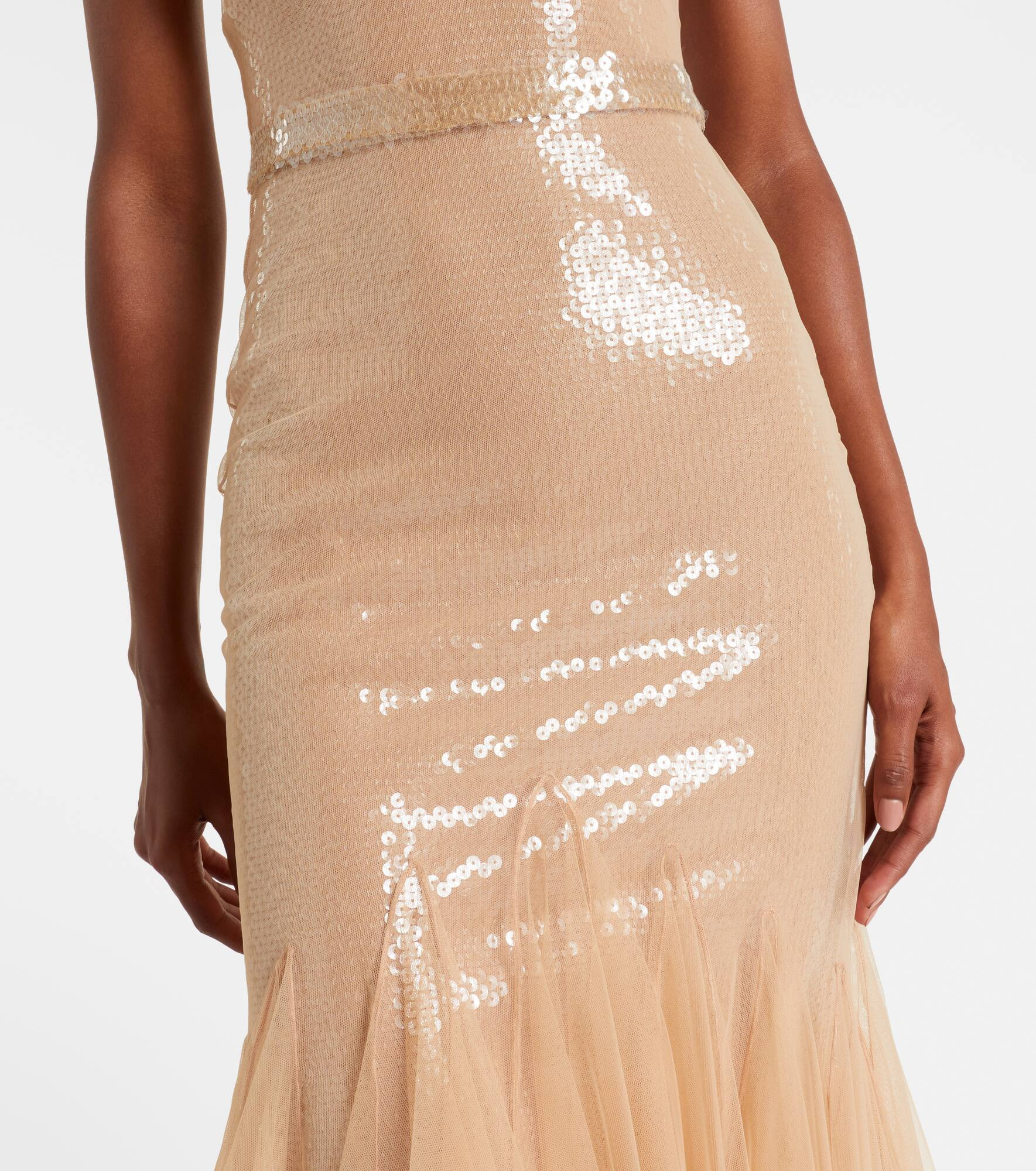 Sequined tulle gown - 5