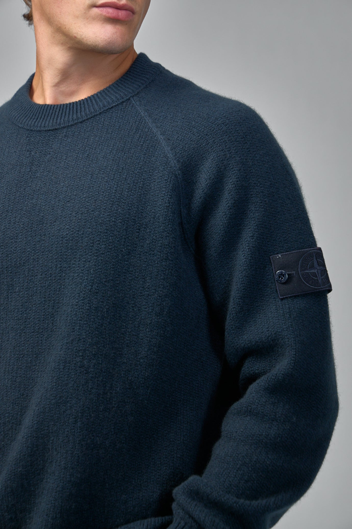 Crew Neck Knitted Sweatshirt - 5