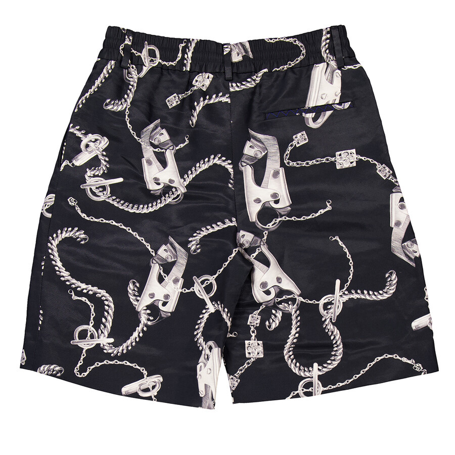 Burberry Knight Hardware Chain Link Printed Shorts - 6