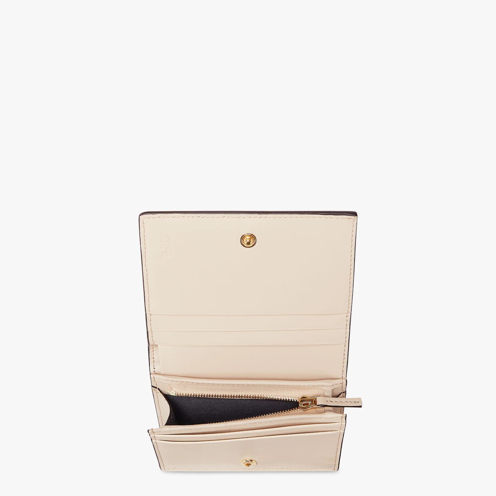 Small bi-fold Fendi Roma wallet. Interior organized with flat pockets, a coin pocket with zipper, fo - 3