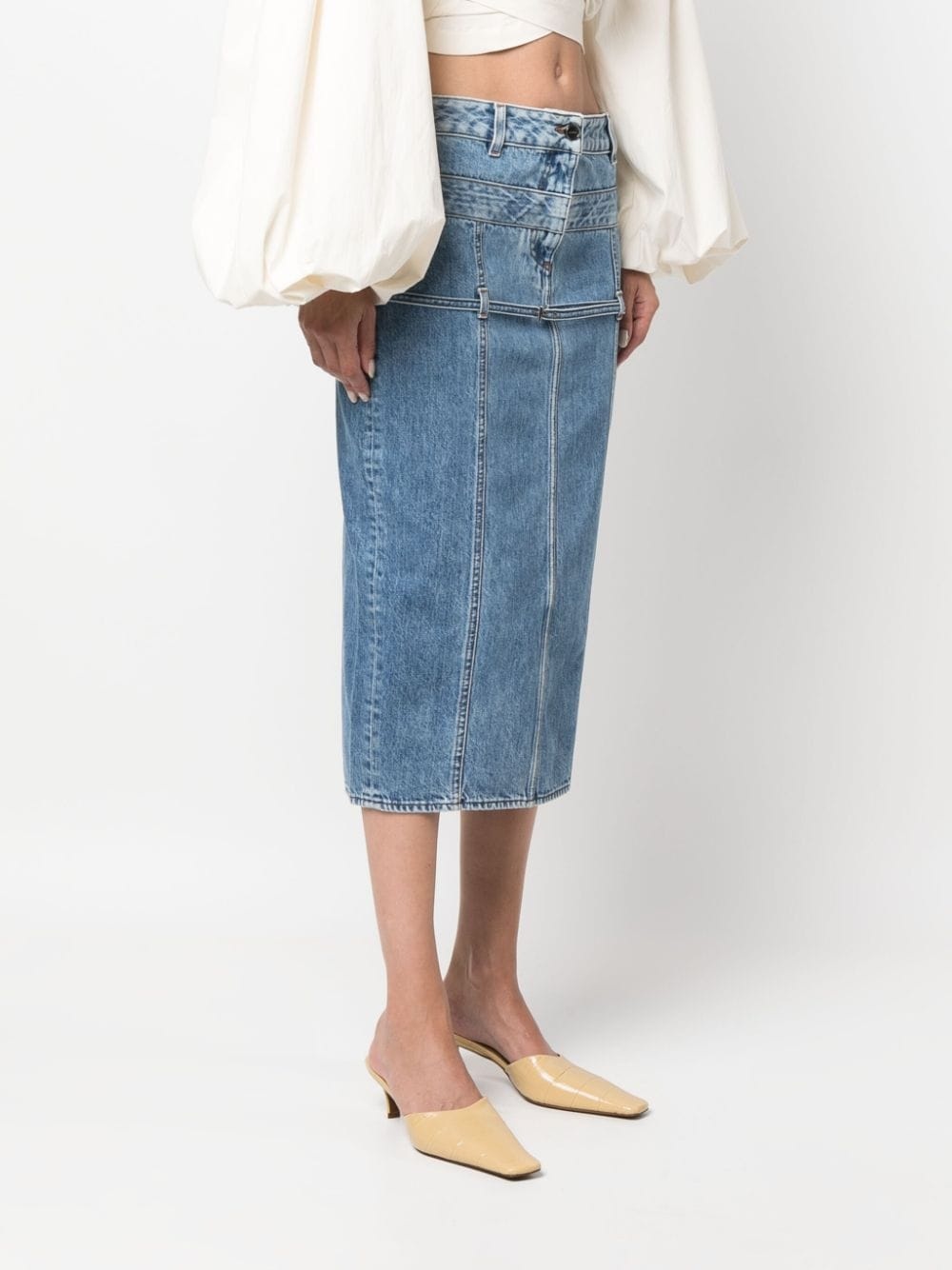 La Jupe de NÃ®mes Criollo denim midi skirt - 3