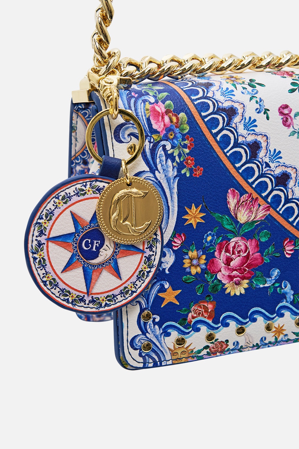 CROSSBODY BOX BAG WITH CHAIN AND KEYRING - 4