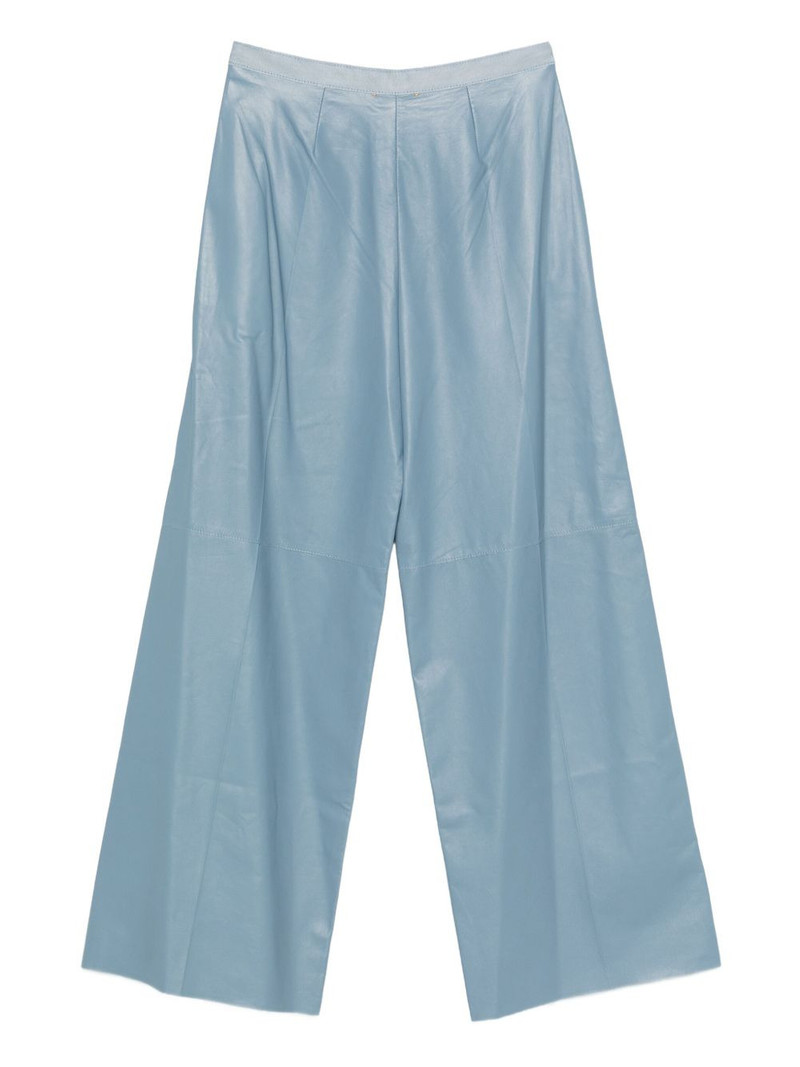 forte_forte leather flared trousers outlook