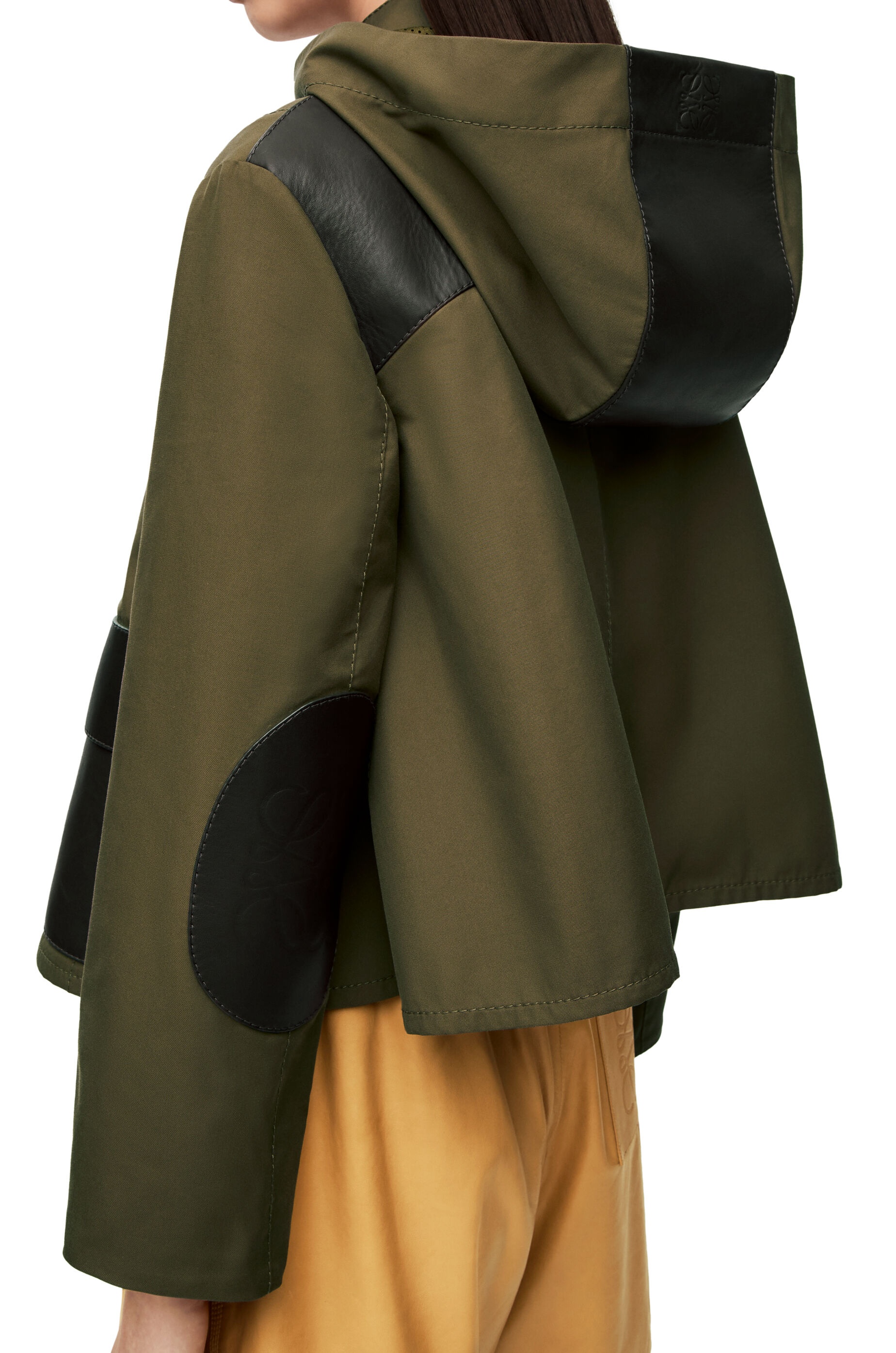 Short hooded parka in technical cotton gabardine - 5