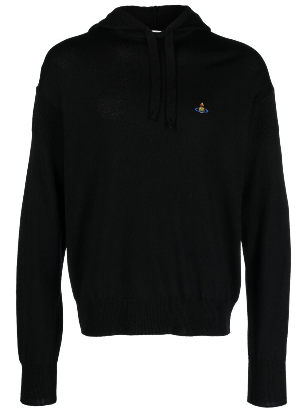 Orb-embroidered hooded jumper - 1