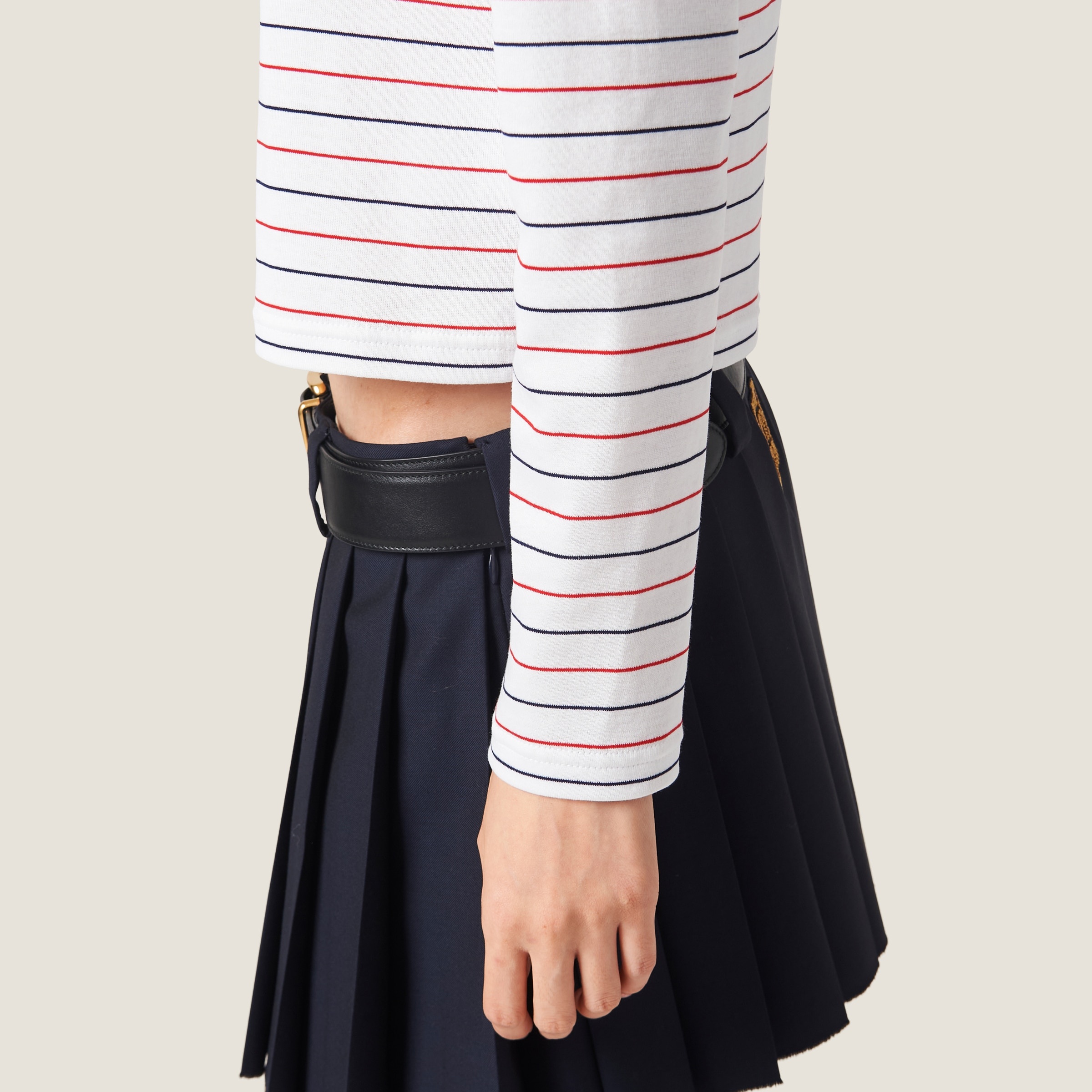 Miu Miu Long-sleeved cotton jersey T-shirt | REVERSIBLE