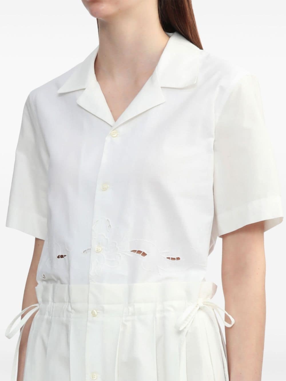 embroidered cotton midi dress - 5