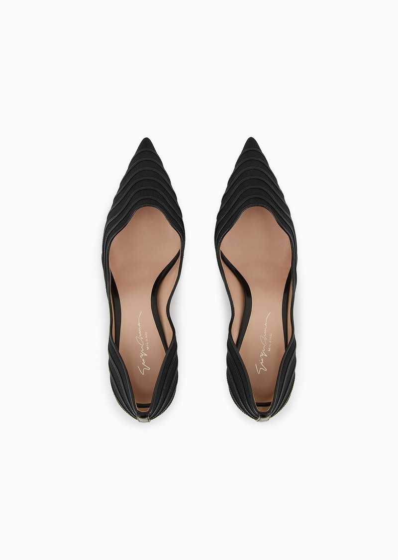 Canvas and leather court shoes 3