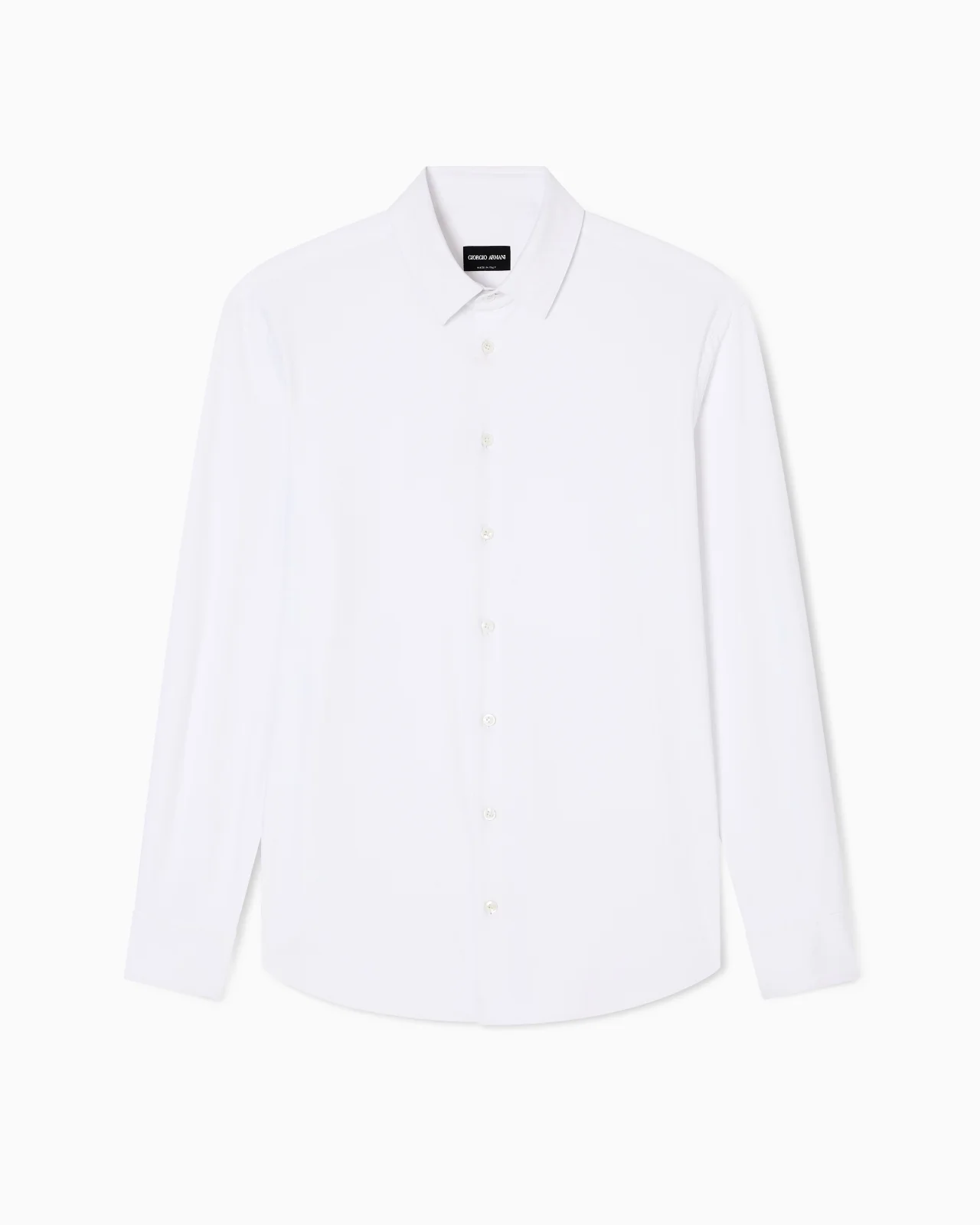 SLIM-FIT SHIRT IN MICRO-TEXTURED JERSEY - 1