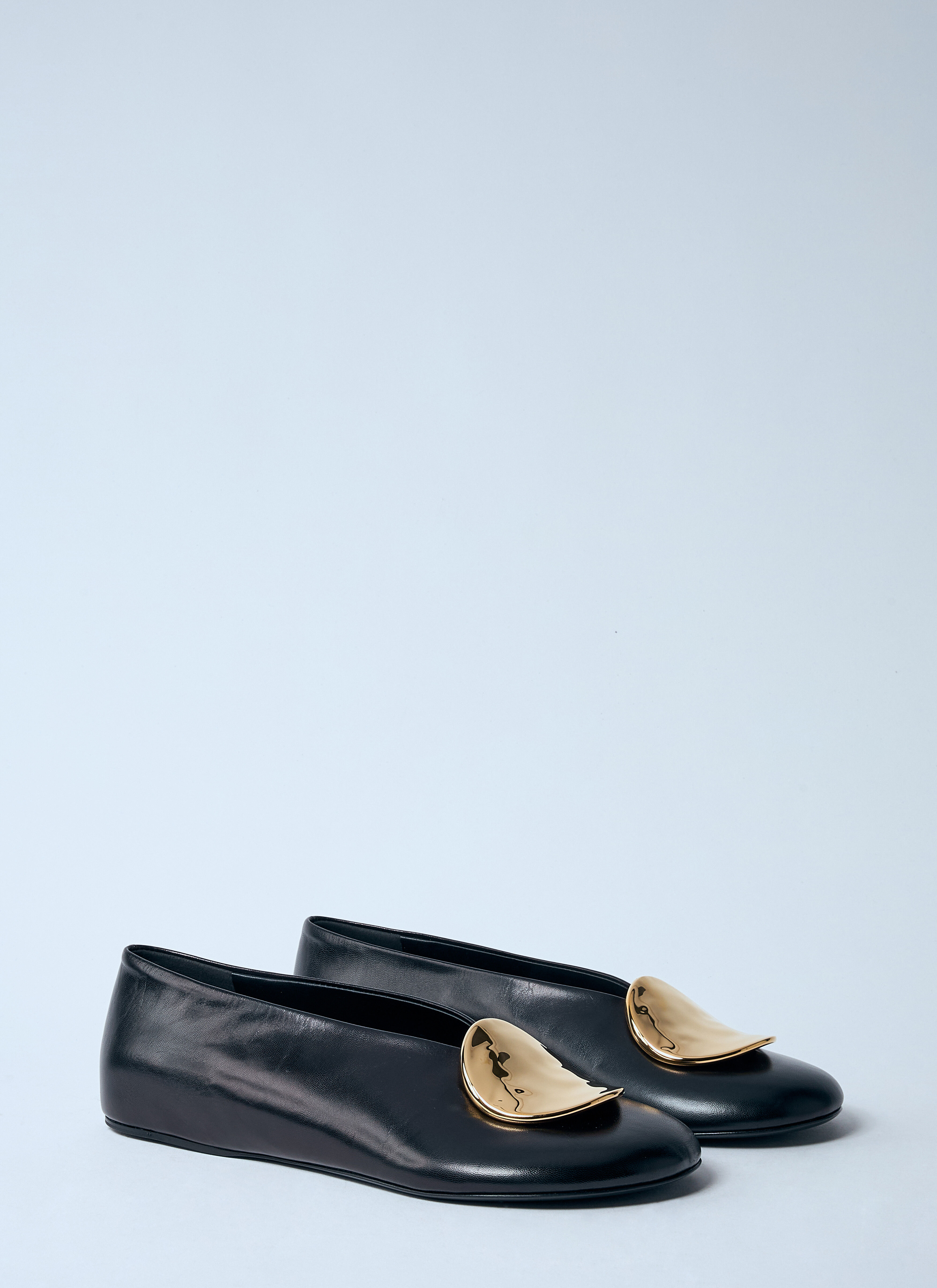 Leather Ballerina Pumps - 2