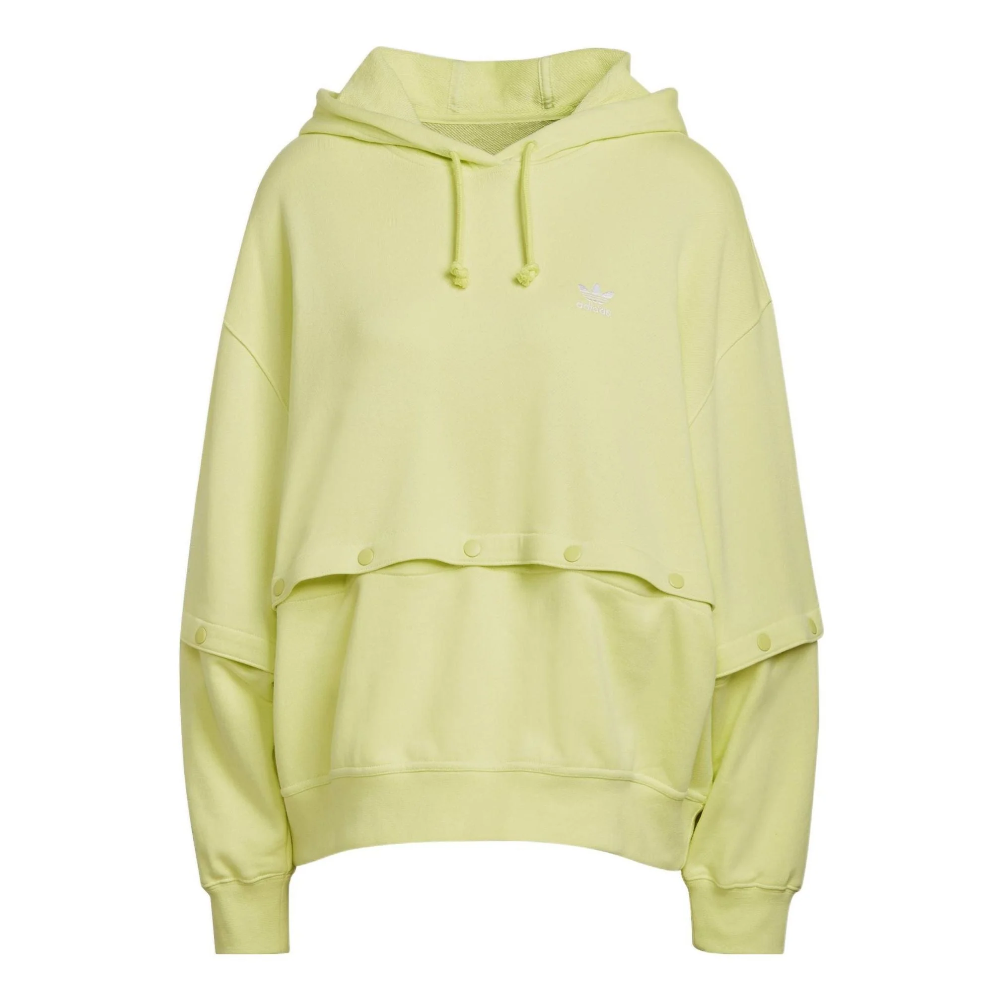 (WMNS) adidas Always Original Snap-Button Hoodie 'Yellow' HC5435 - 1