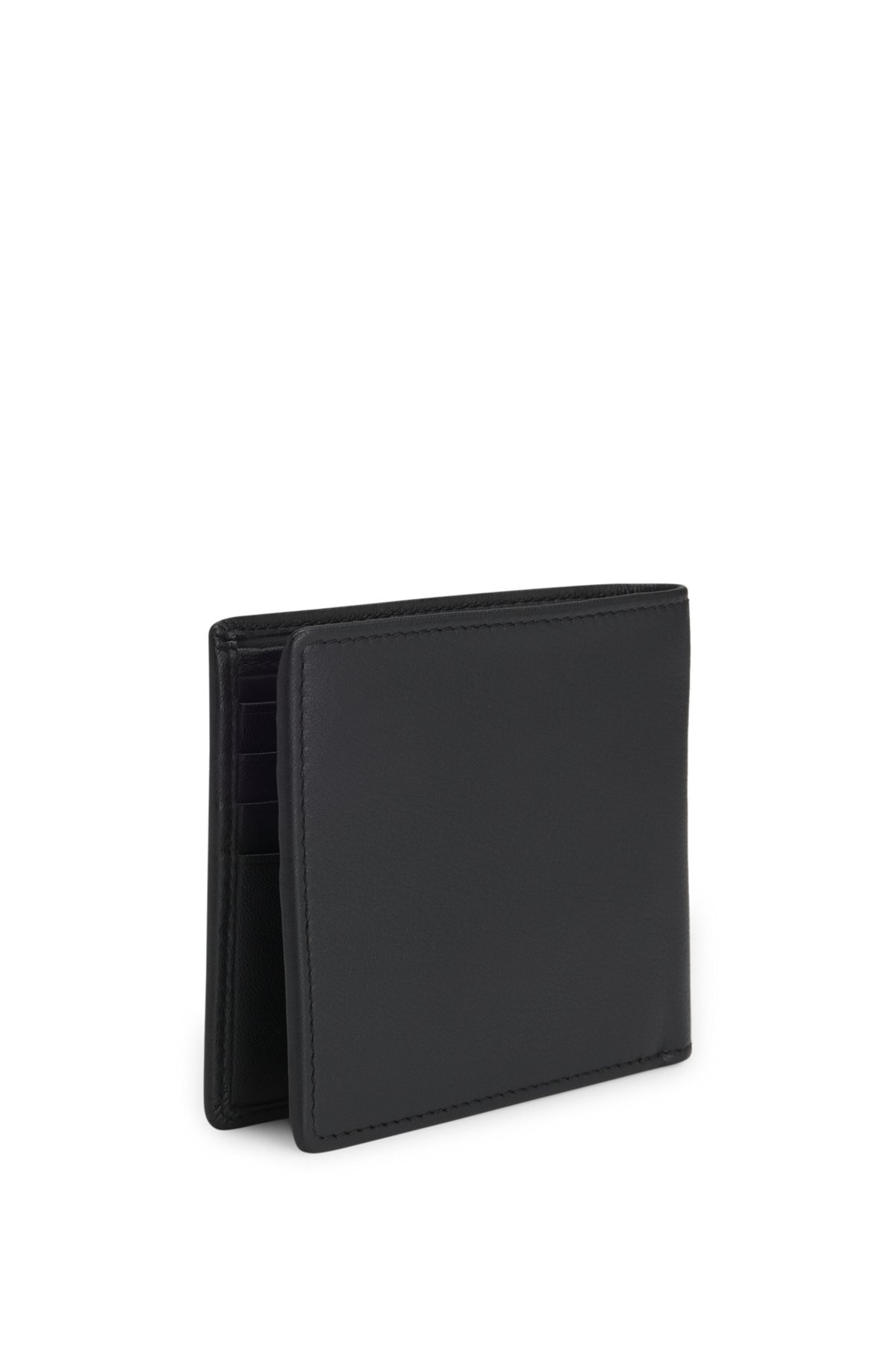 MATTE-LEATHER WALLET WITH SPLIT LOGO - 4