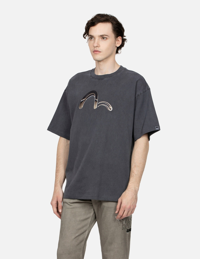 Metallic Logo Print Boxy Fit  T-shirt 8