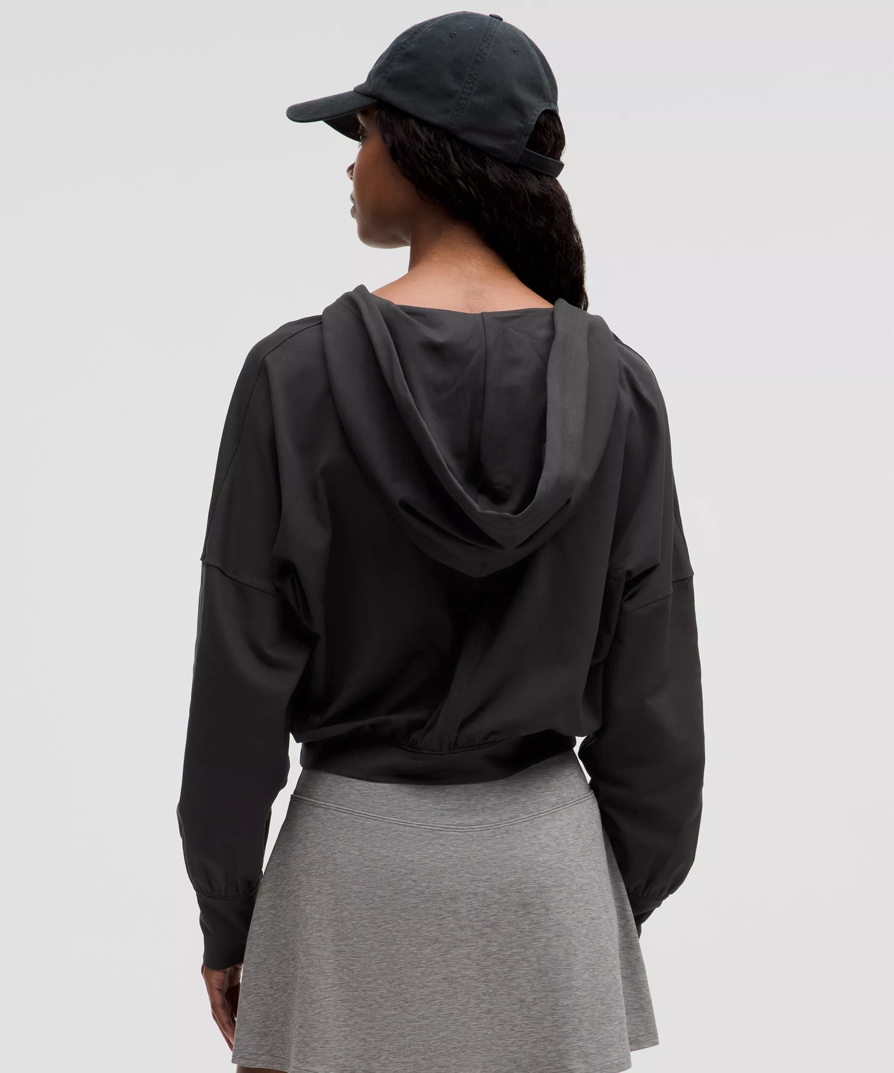 Soft Jersey Relaxed Wrap-Front Hoodie - 3