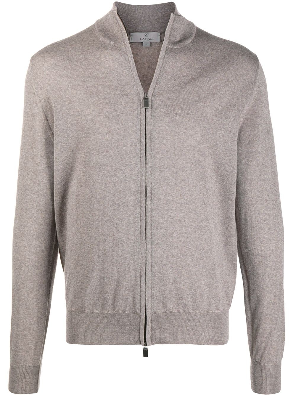 zip-up merino cardigan - 1