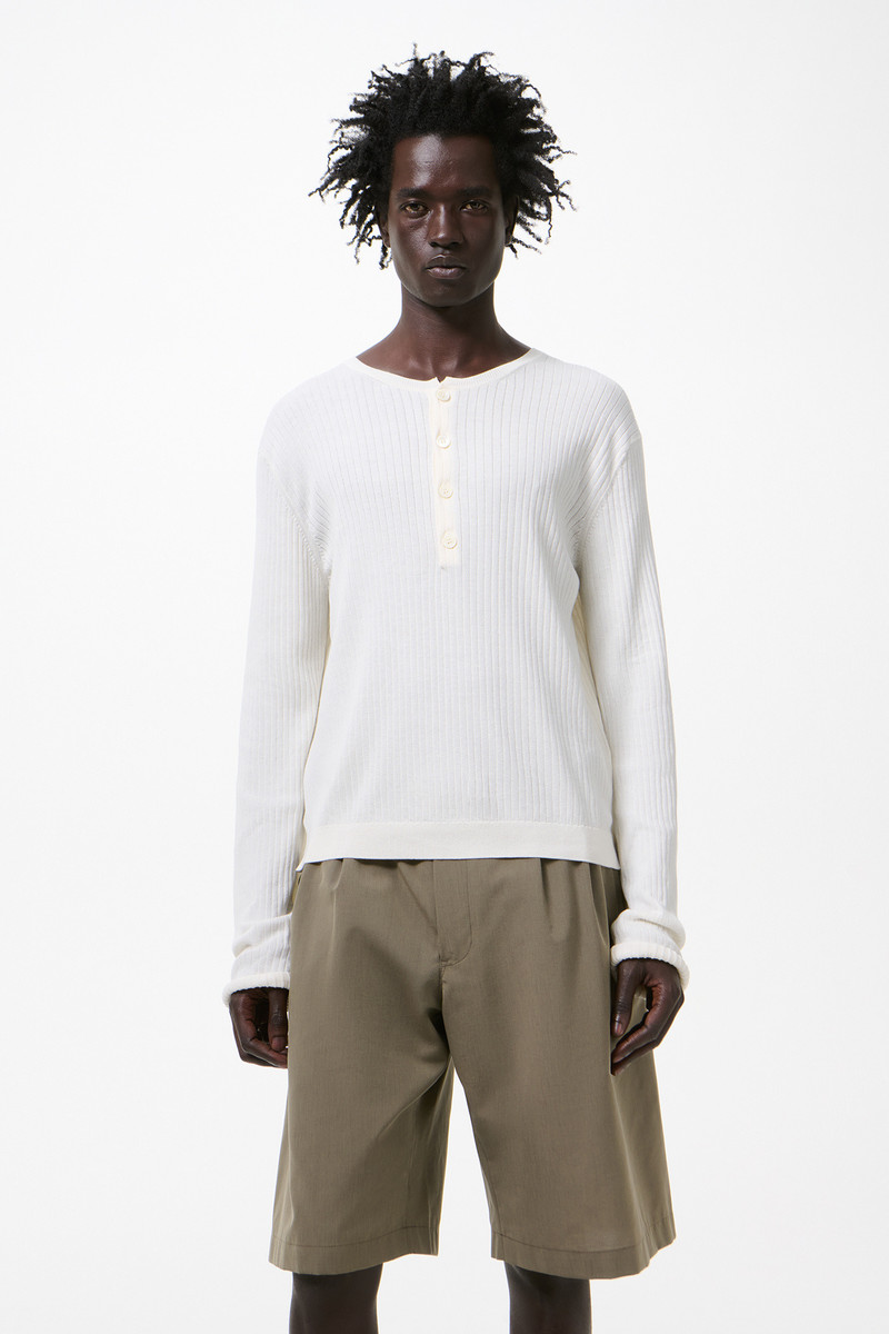 Fine Henley Ivory Cotton Crepe 3