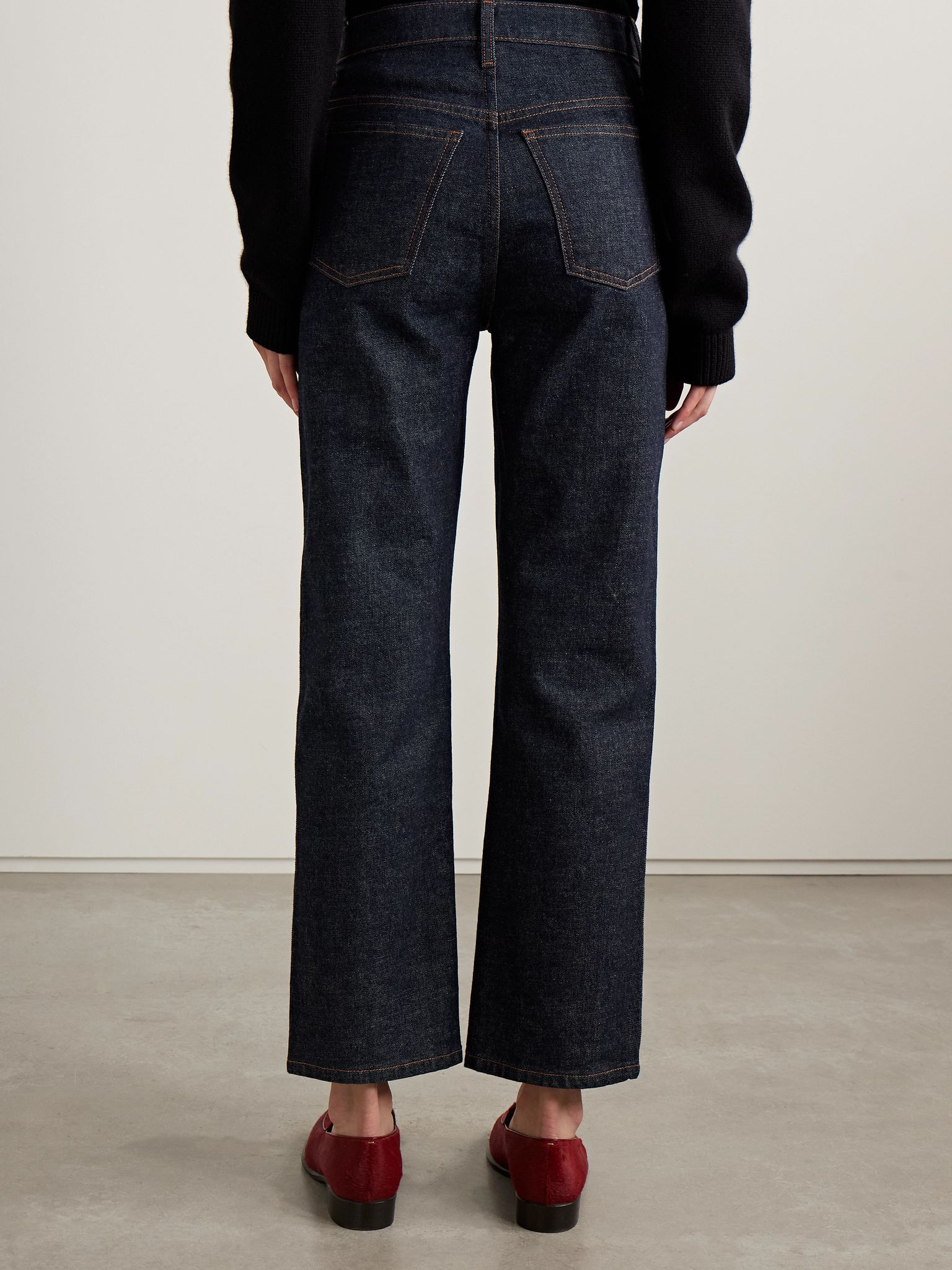Abigail high-rise straight-leg jeans Dark denim - 4