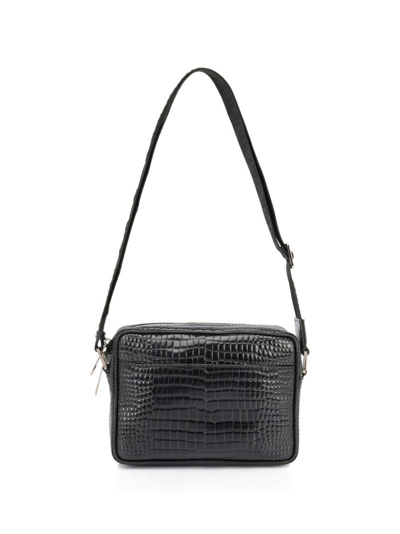 PHILIPP PLEIN crocodile print logo patch laptop bag outlook