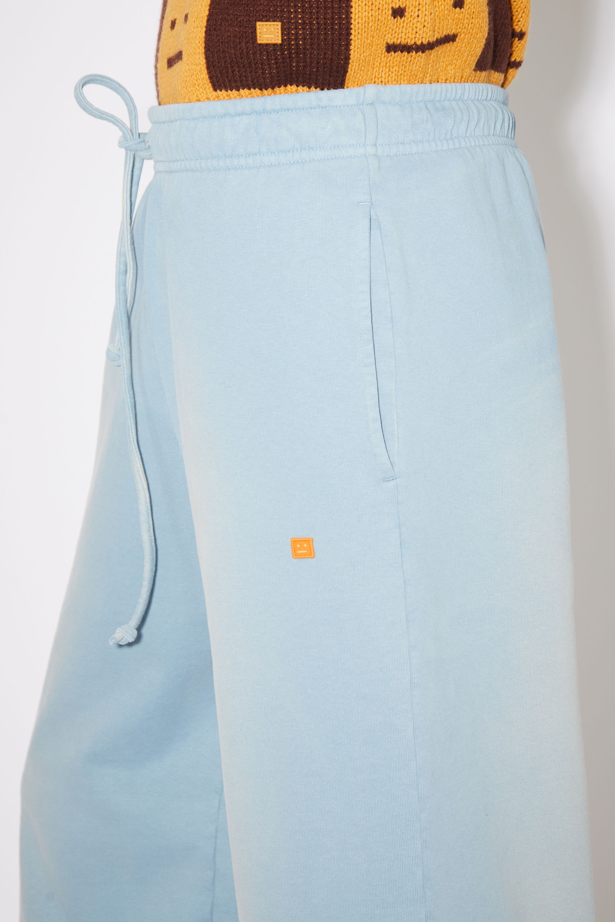 Fleece sweat shorts - Dusty blue - 4