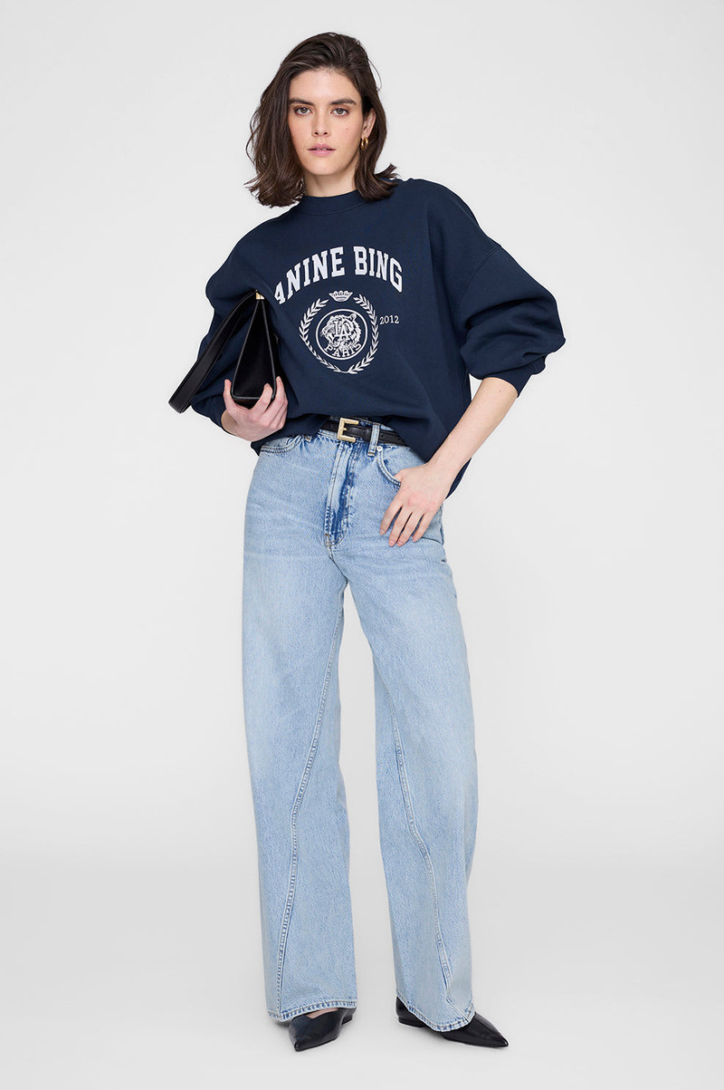 ANINE BING Miles Sweatshirt Collegiate - Dark Navy outlook
