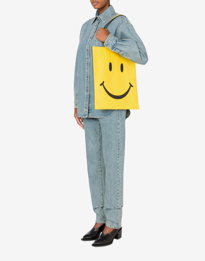 Moschino SHOPPER IN NAPPA SMILEY® outlook