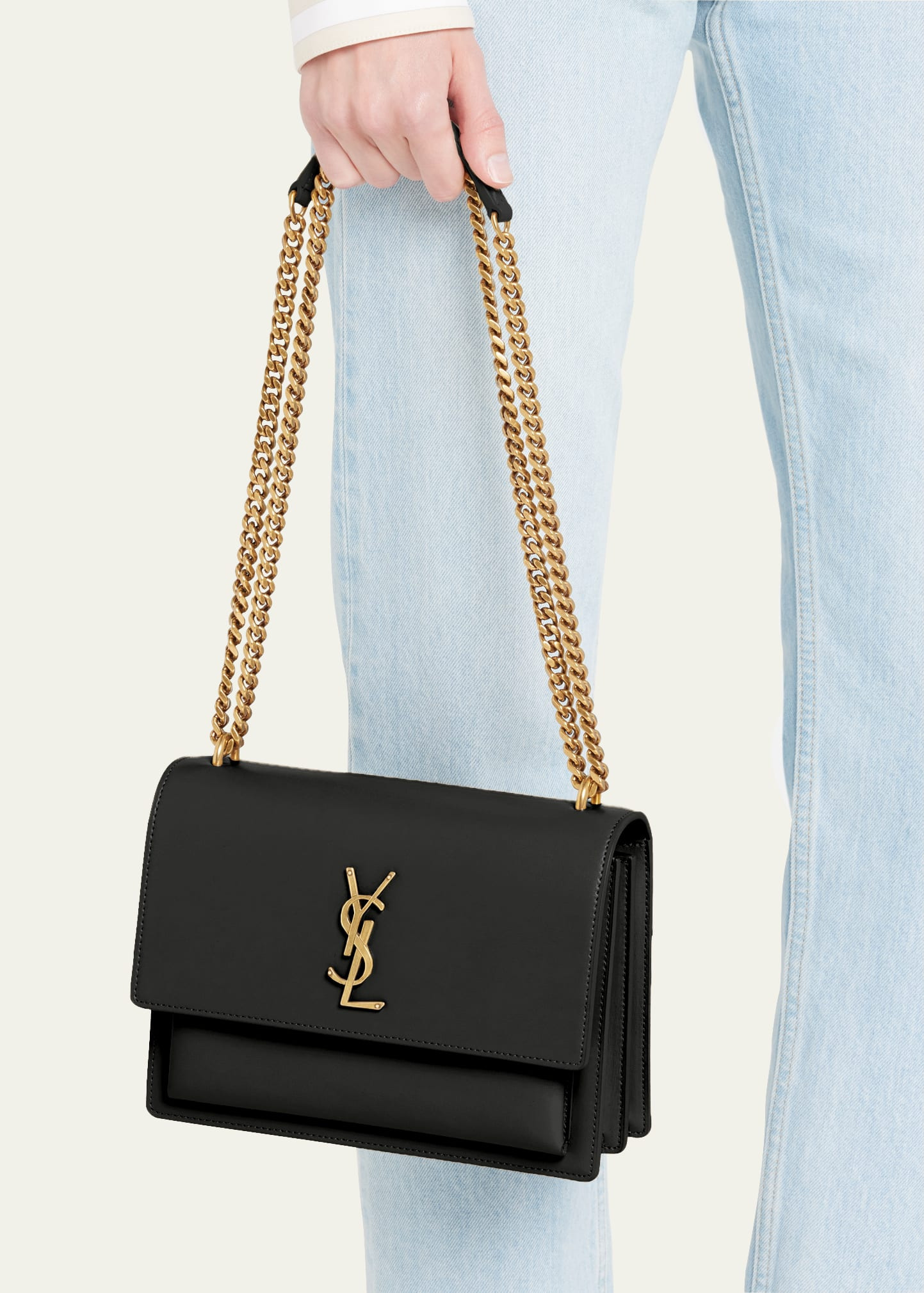 Sunset Medium YSL Crossbody Bag in Smooth Leather - 2