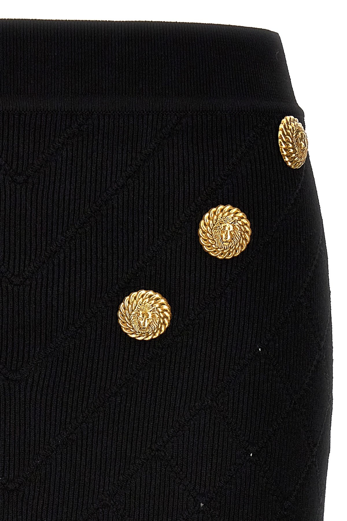 Logo button knitted skirt - 4