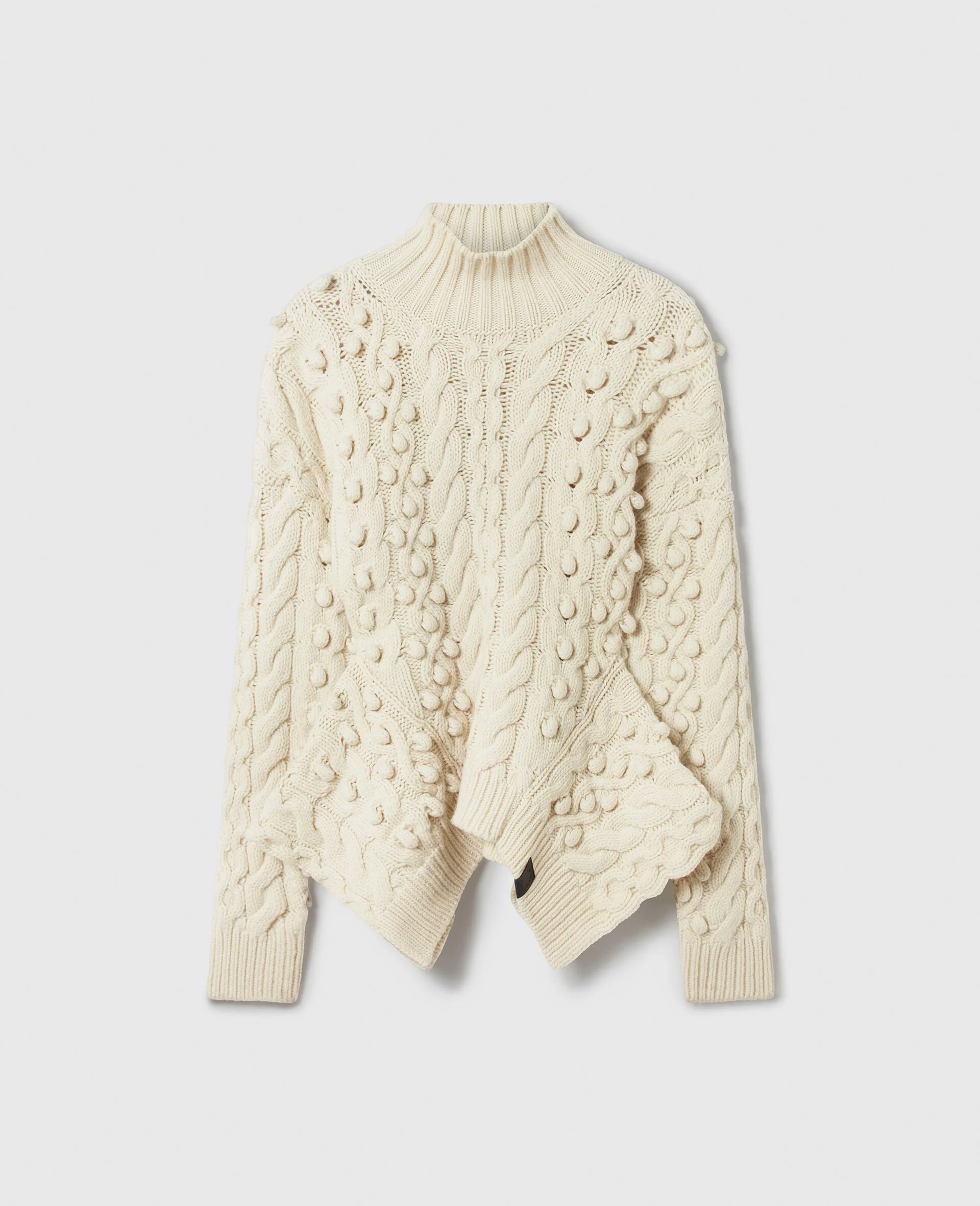 Cable Knit Peplum Jumper - 1